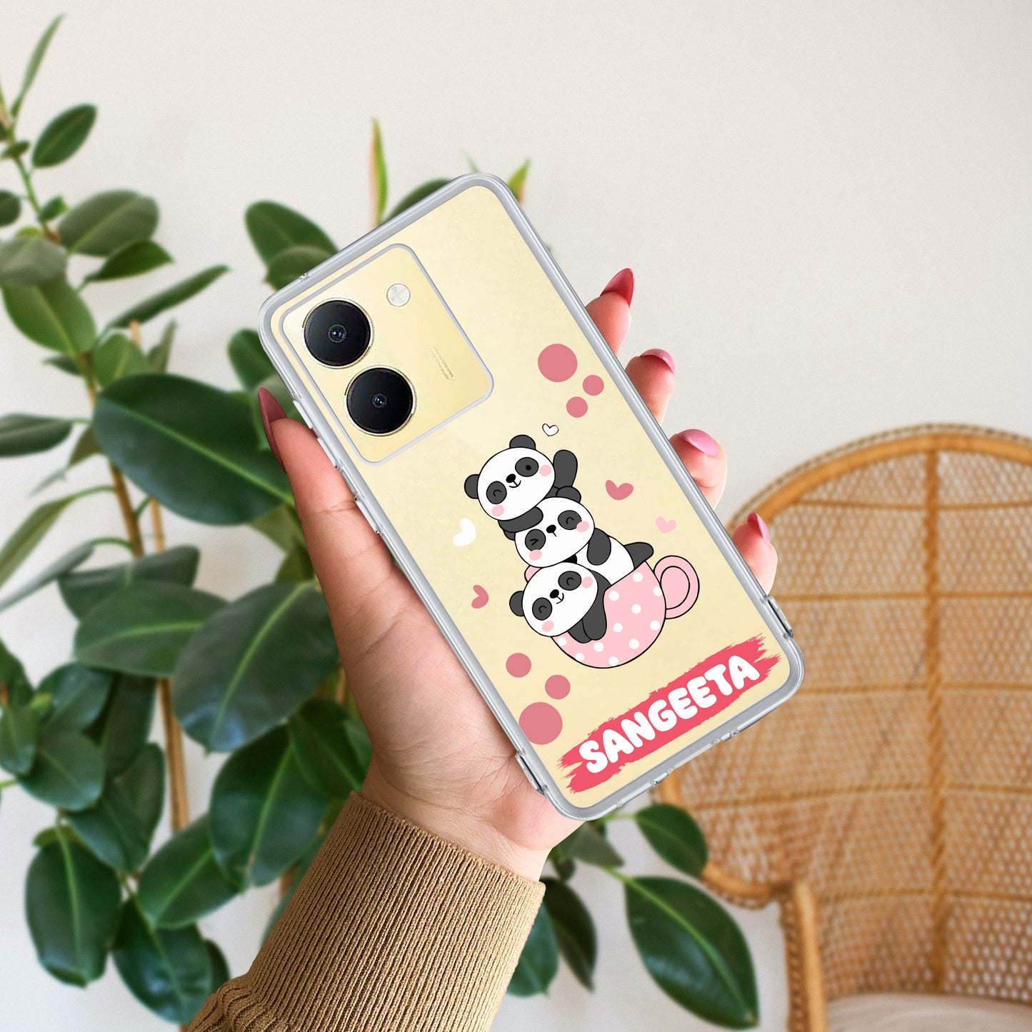 Tino Panda Customize Transparent Silicon Case For Vivo ShopOnCliQ