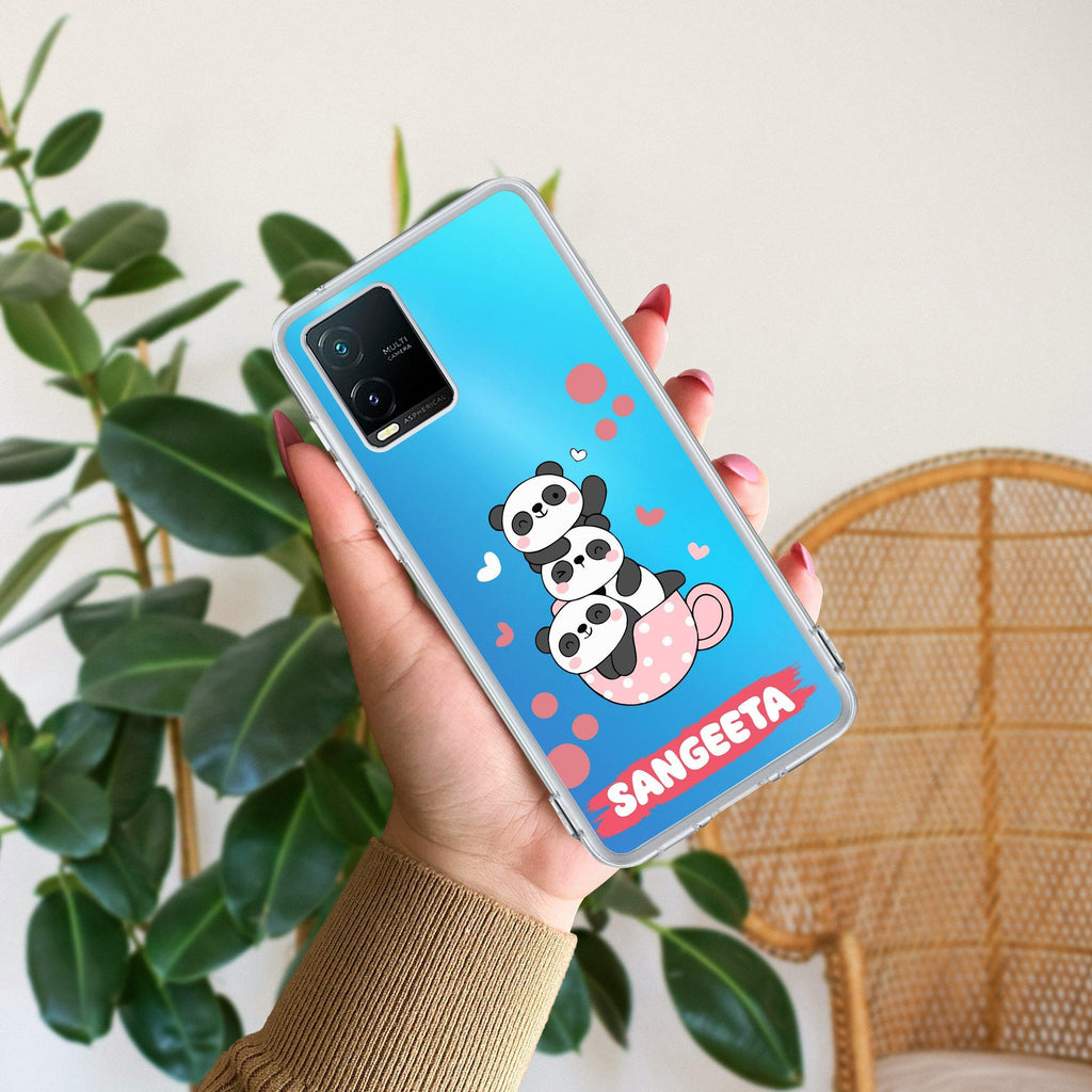 Tino Panda Customize Transparent Silicon Case For Vivo V50 5G