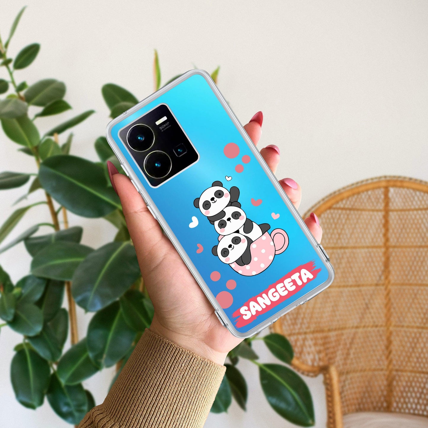 Tino Panda Customize Transparent Silicon Case For Vivo