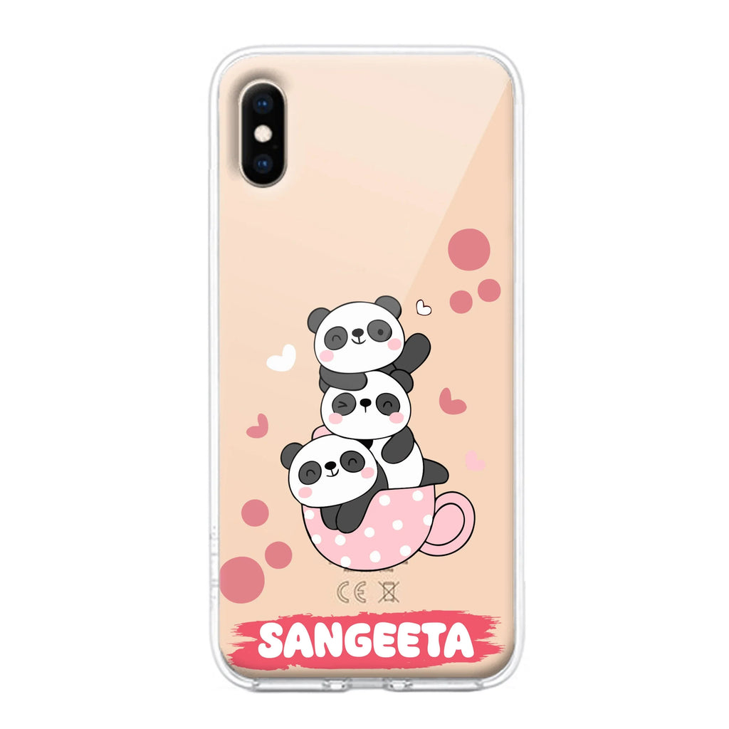 Tino Panda Customize Transparent Silicon Case For iPhone 12 Pro