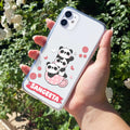 Tino Panda Customize Anti Yellow Clear Case For iPhone 11