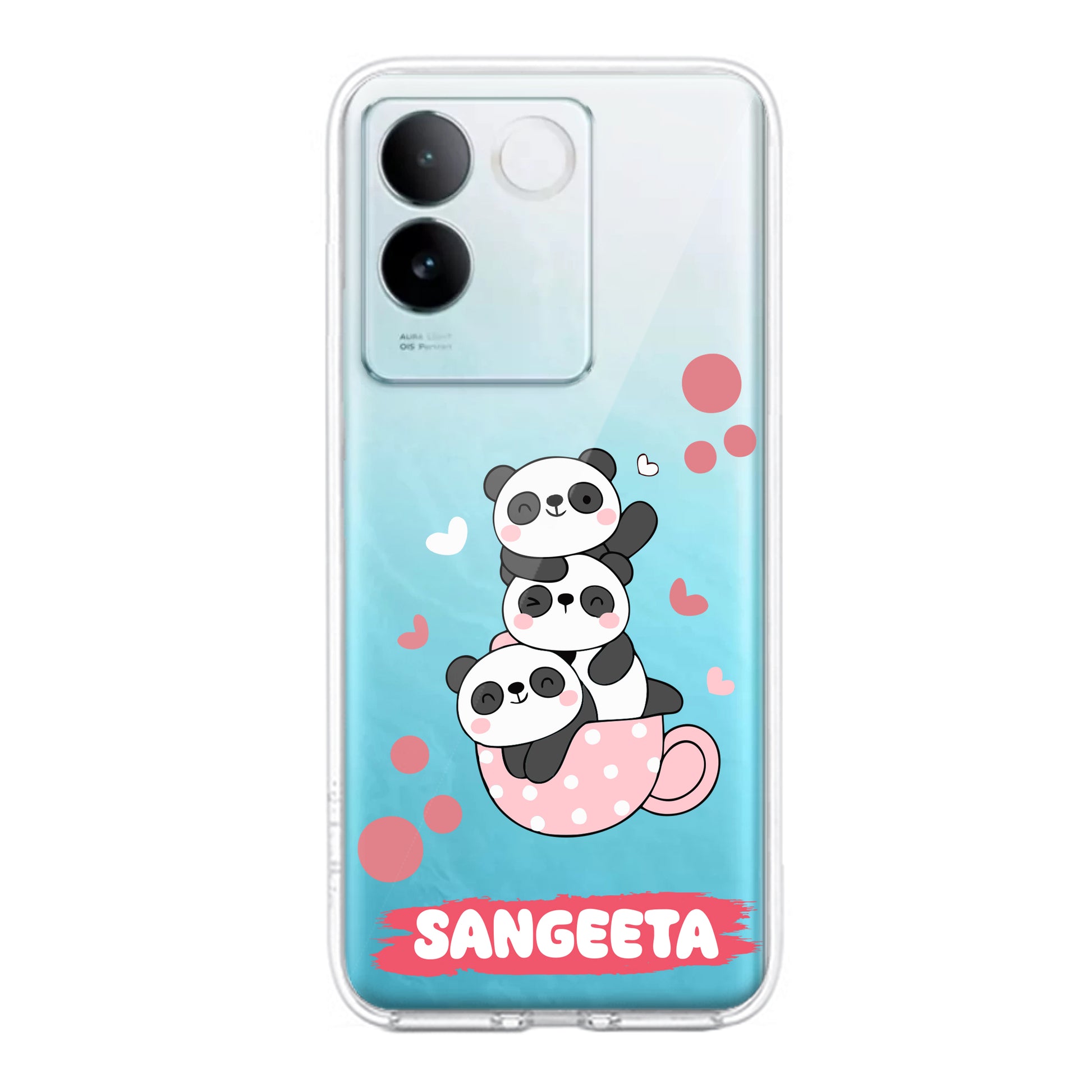 Tino Panda Customize Transparent Silicon Case For iQOO ShopOnCliQ