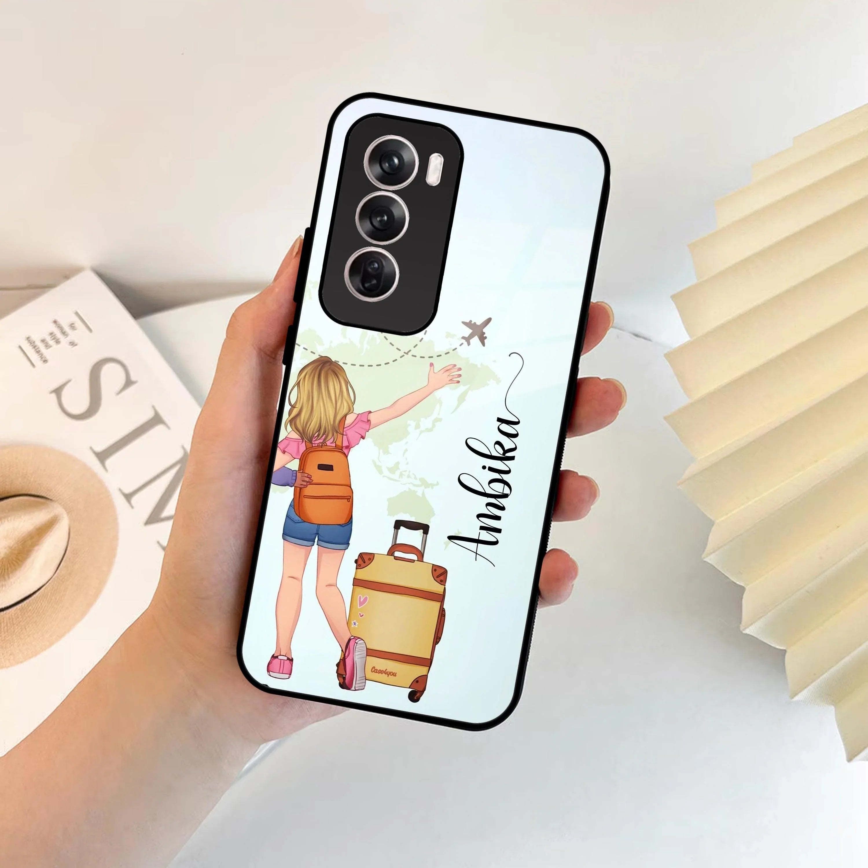 Travel Glossy Metal Case Cover For Oppo - ShopOnCliQ