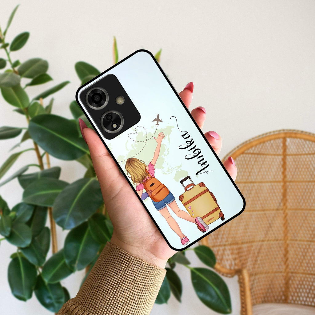 Travel Glossy Metal Case Cover For Oppo - ShopOnCliQ