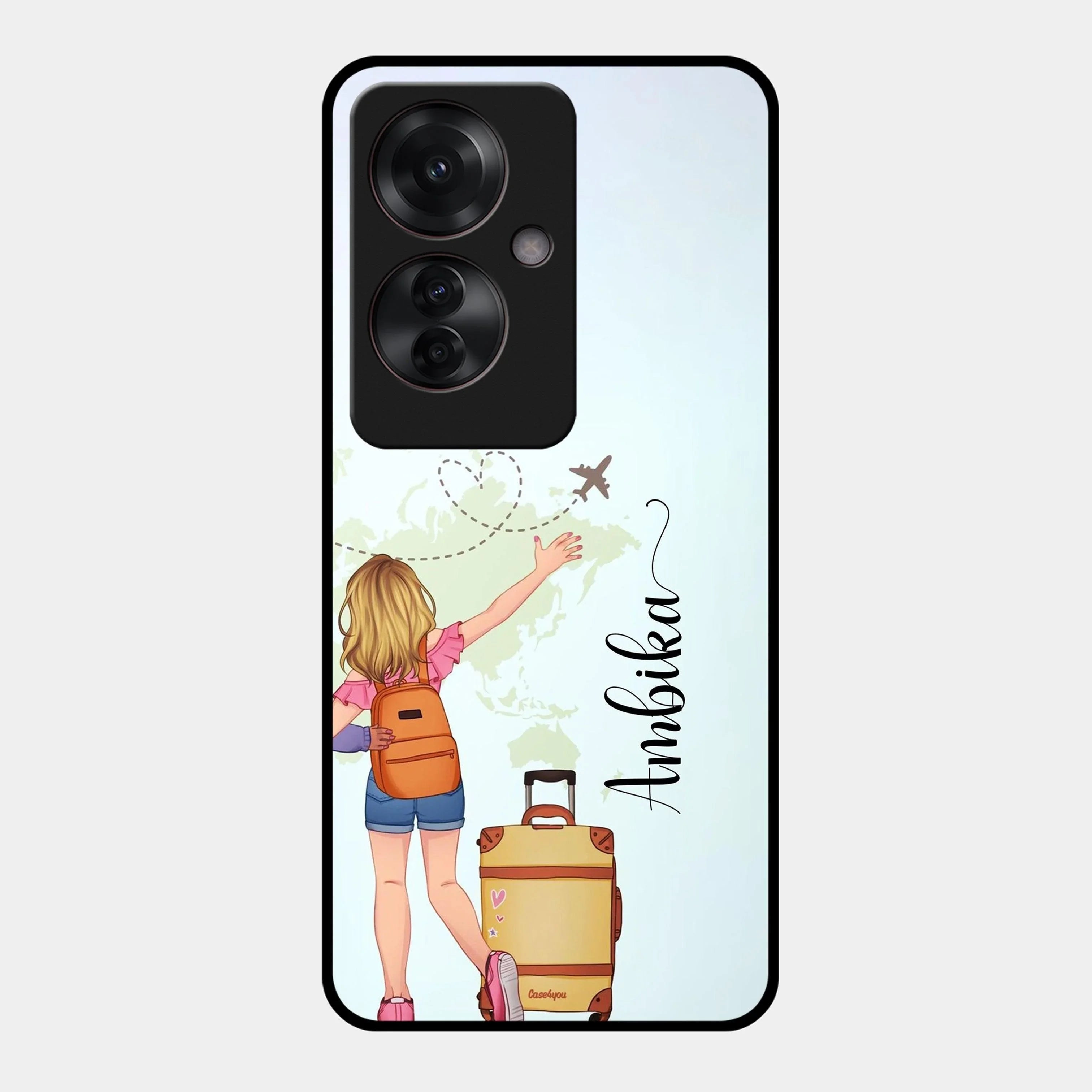 Travel Glossy Metal Case Cover For Oppo - ShopOnCliQ
