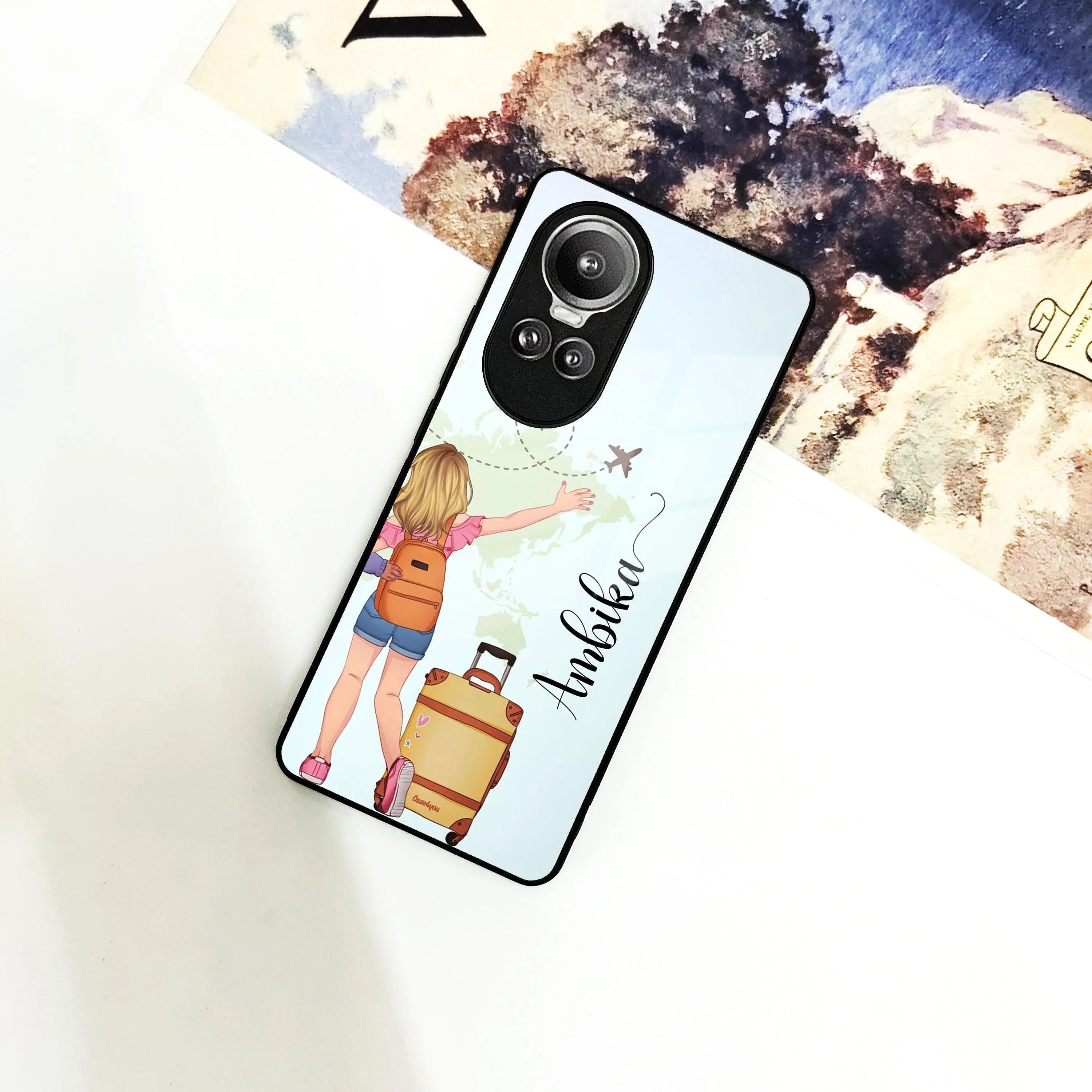 Travel Glossy Metal Case Cover For Oppo - ShopOnCliQ
