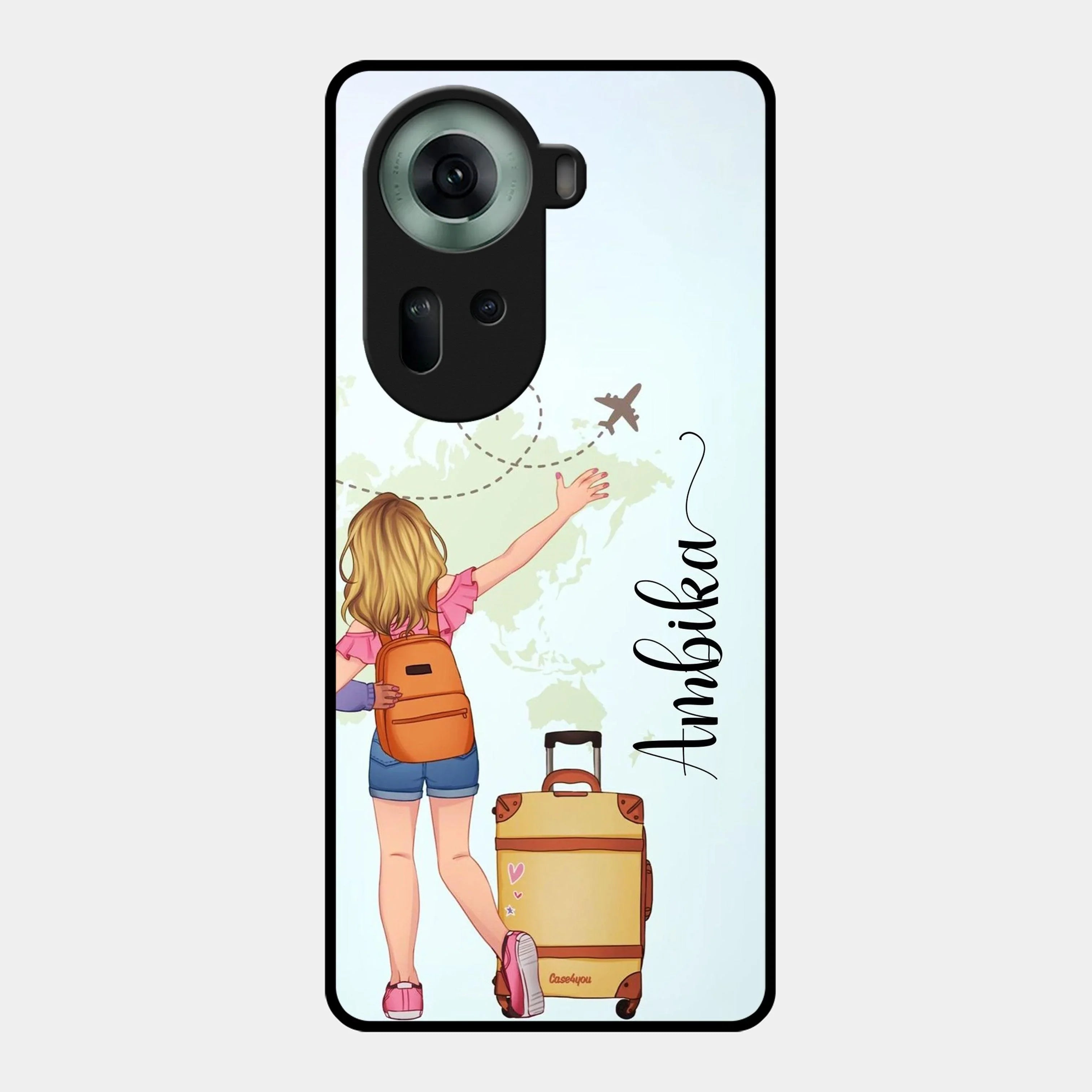 Travel Glossy Metal Case Cover For Oppo - ShopOnCliQ