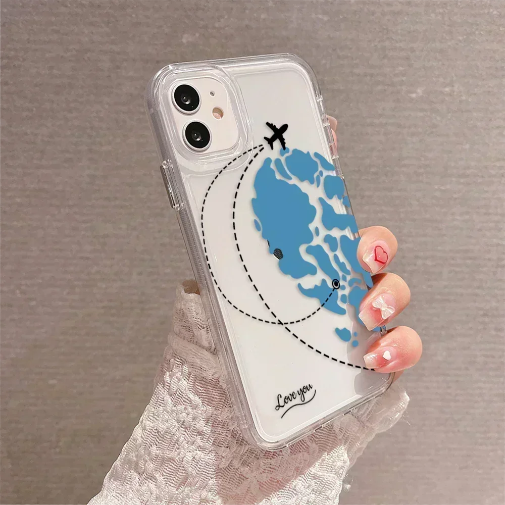 Travel Heart Map Couple Clear Silicon Case For Poco - ShopOnCliQ