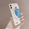 Travel Heart Map Couple Clear Silicon Case For iQOO - ShopOnCliQ