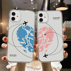 Travel Heart Map Couple Clear Silicon Case For iQOO - ShopOnCliQ