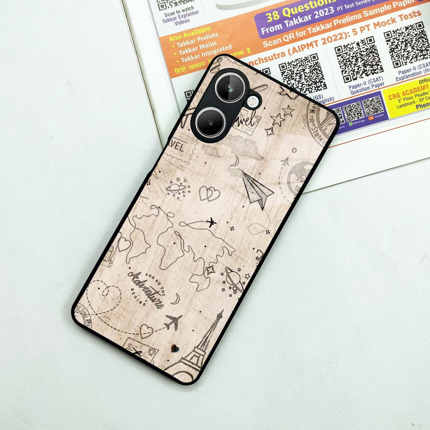 Map Mania Glass Case Cover For Realme/Narzo