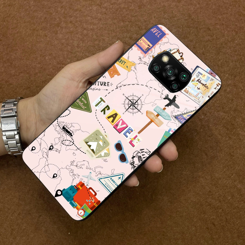 Travelogue Treasures Glass Case Cover For Poco - ShopOnCliQ