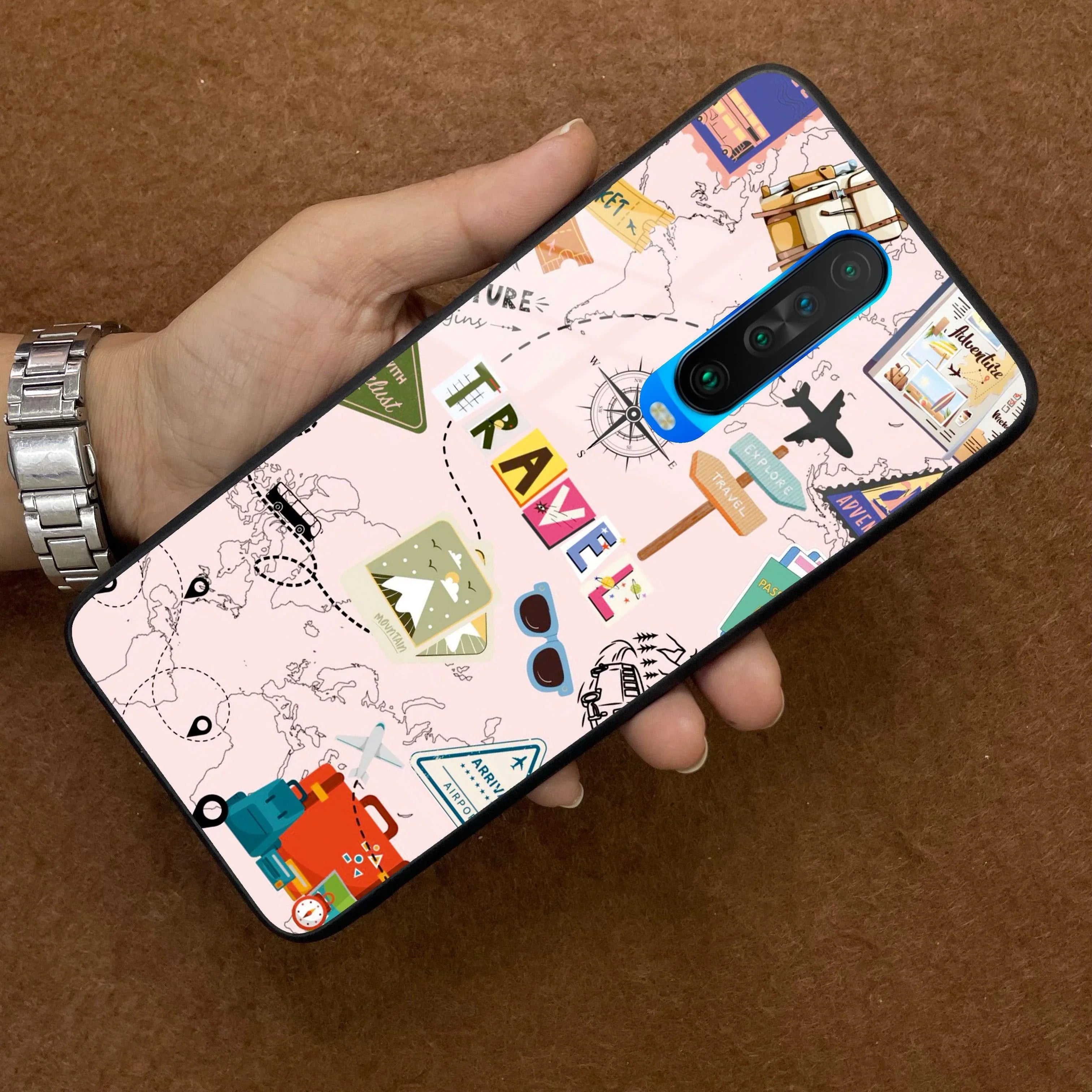 Travelogue Treasures Glass Case Cover For Poco - ShopOnCliQ