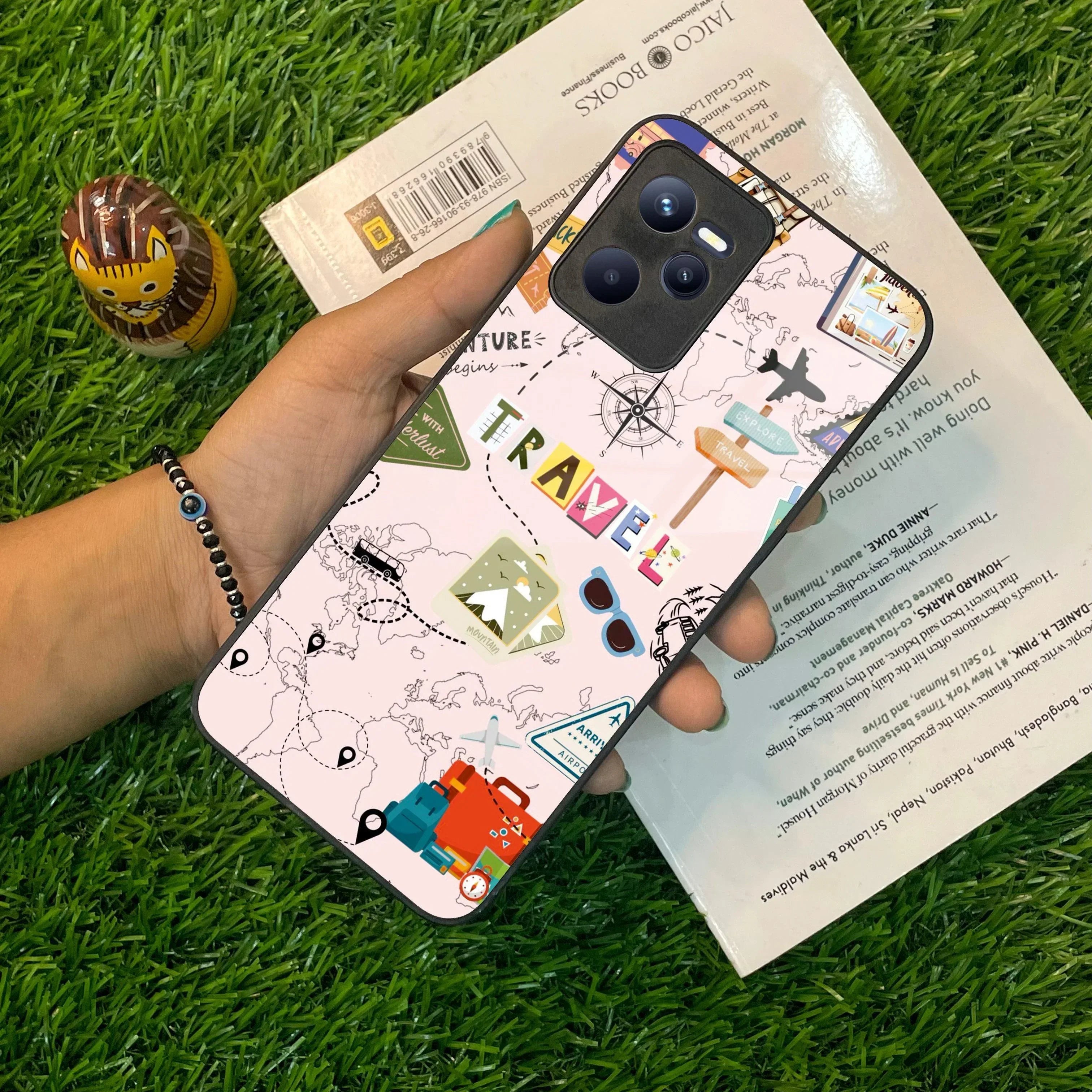Travelogue Treasures Glass Case Cover For Realme/Narzo - ShopOnCliQ