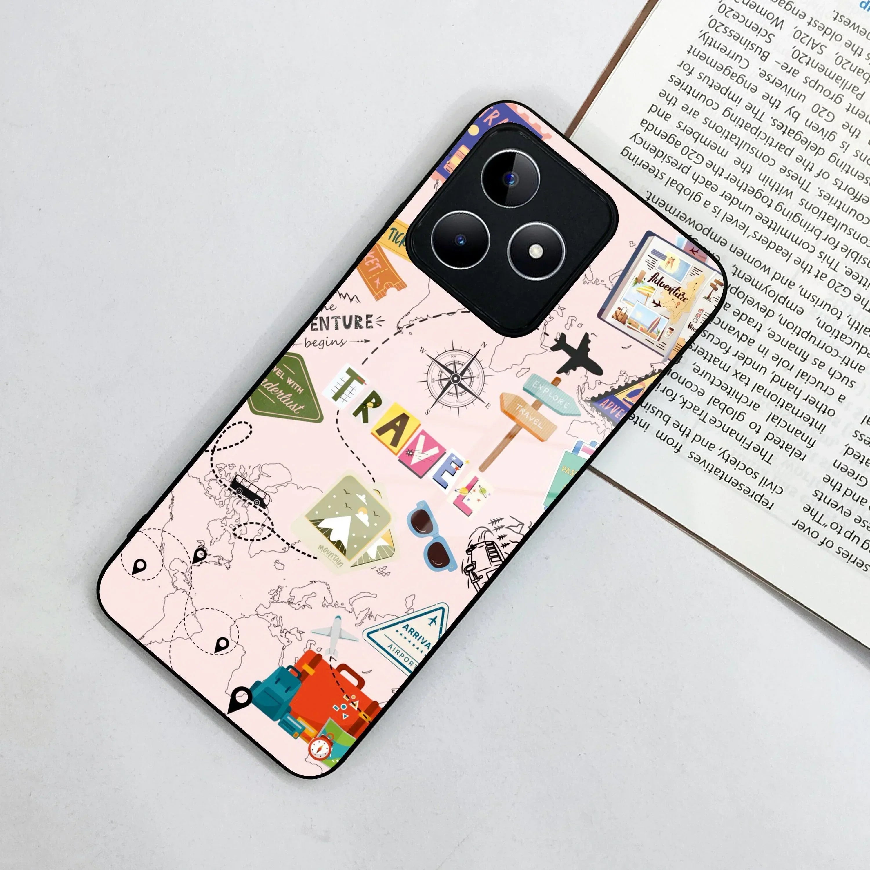 Travelogue Treasures Glass Case Cover For Realme/Narzo - ShopOnCliQ