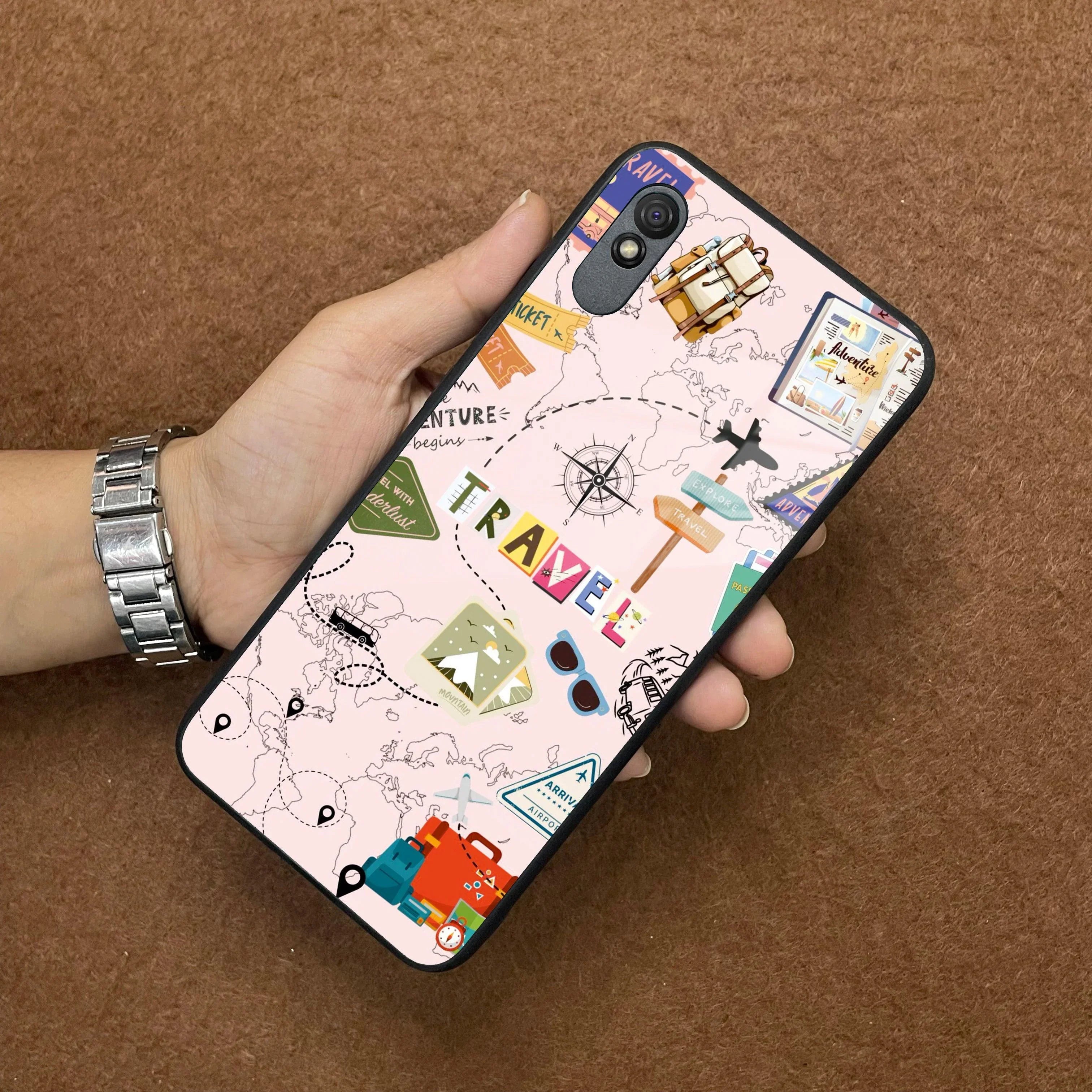 Travelogue Treasures Glass Case Cover For Redmi/Xiaomi - ShopOnCliQ