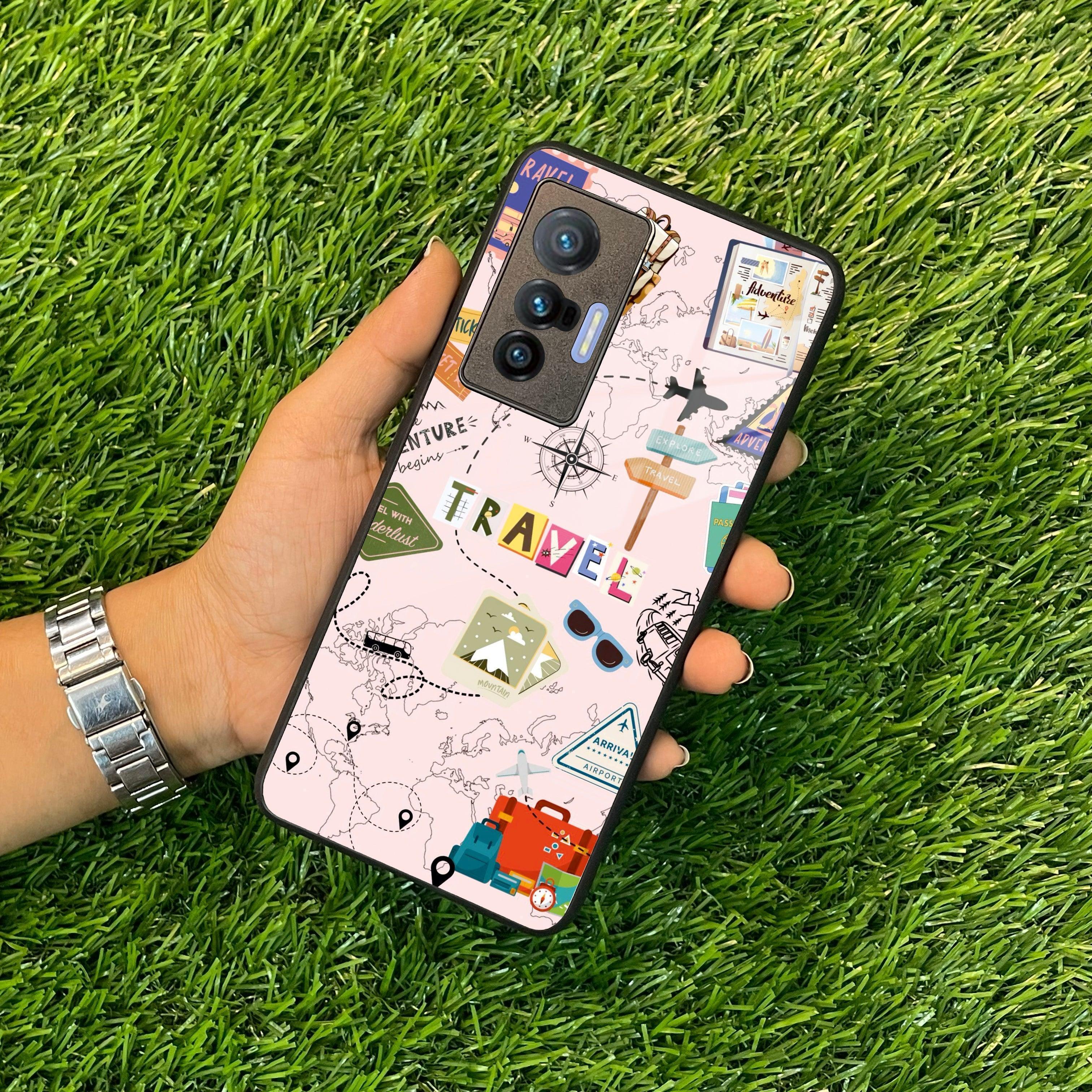 Travelogue Treasures Glass Case Cover For Vivo - ShopOnCliQ