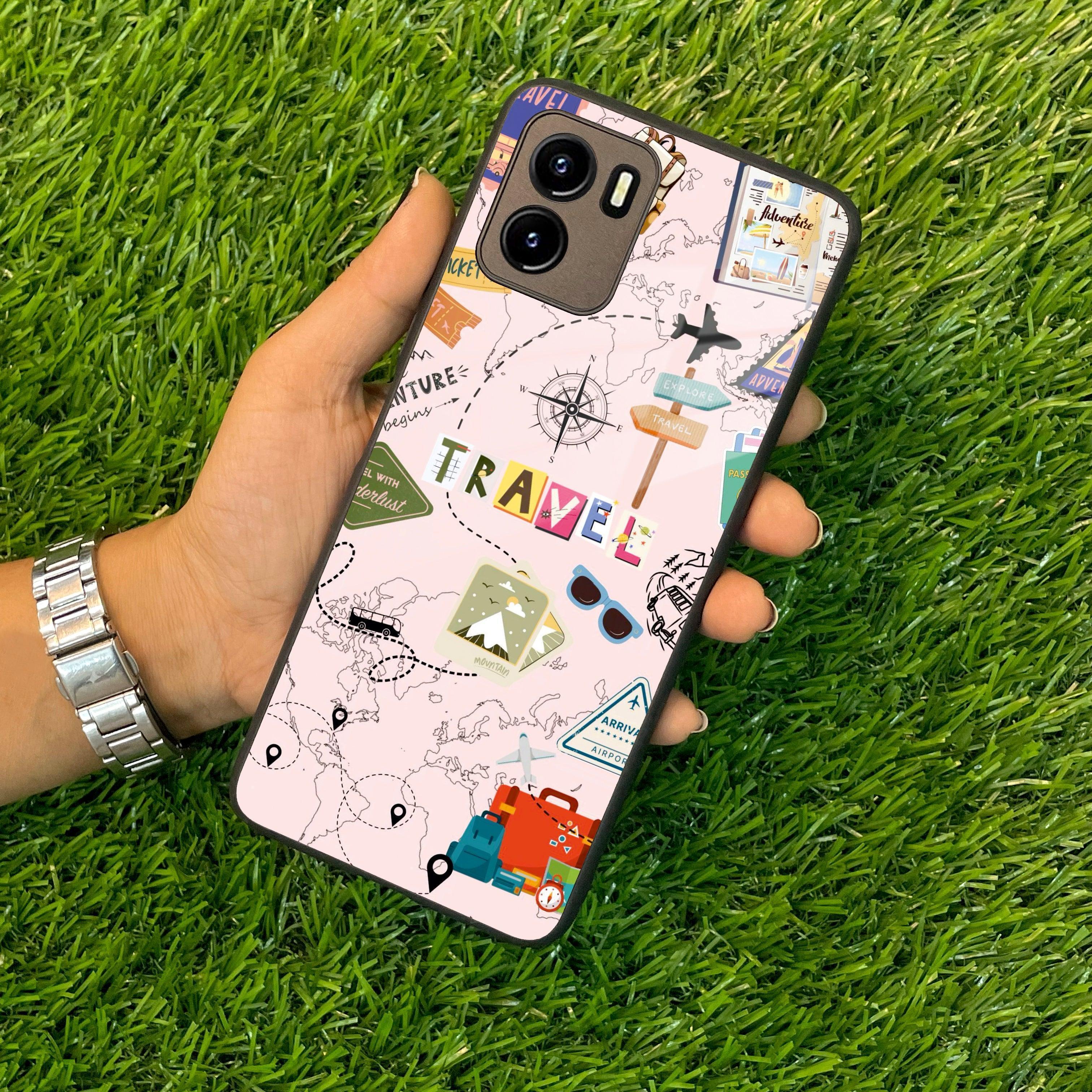 Travelogue Treasures Glass Case Cover For Vivo - ShopOnCliQ