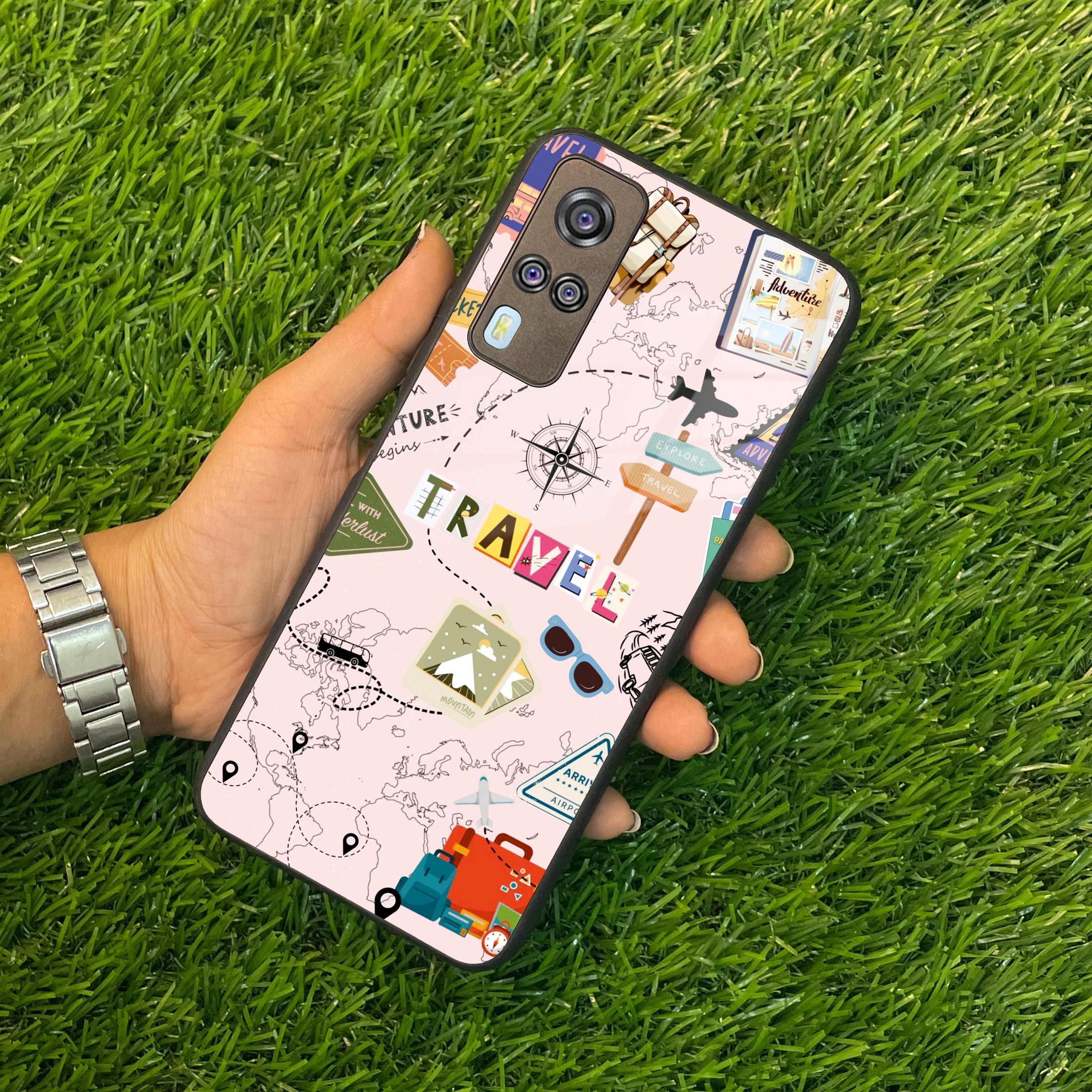 Travelogue Treasures Glass Case Cover For Vivo - ShopOnCliQ