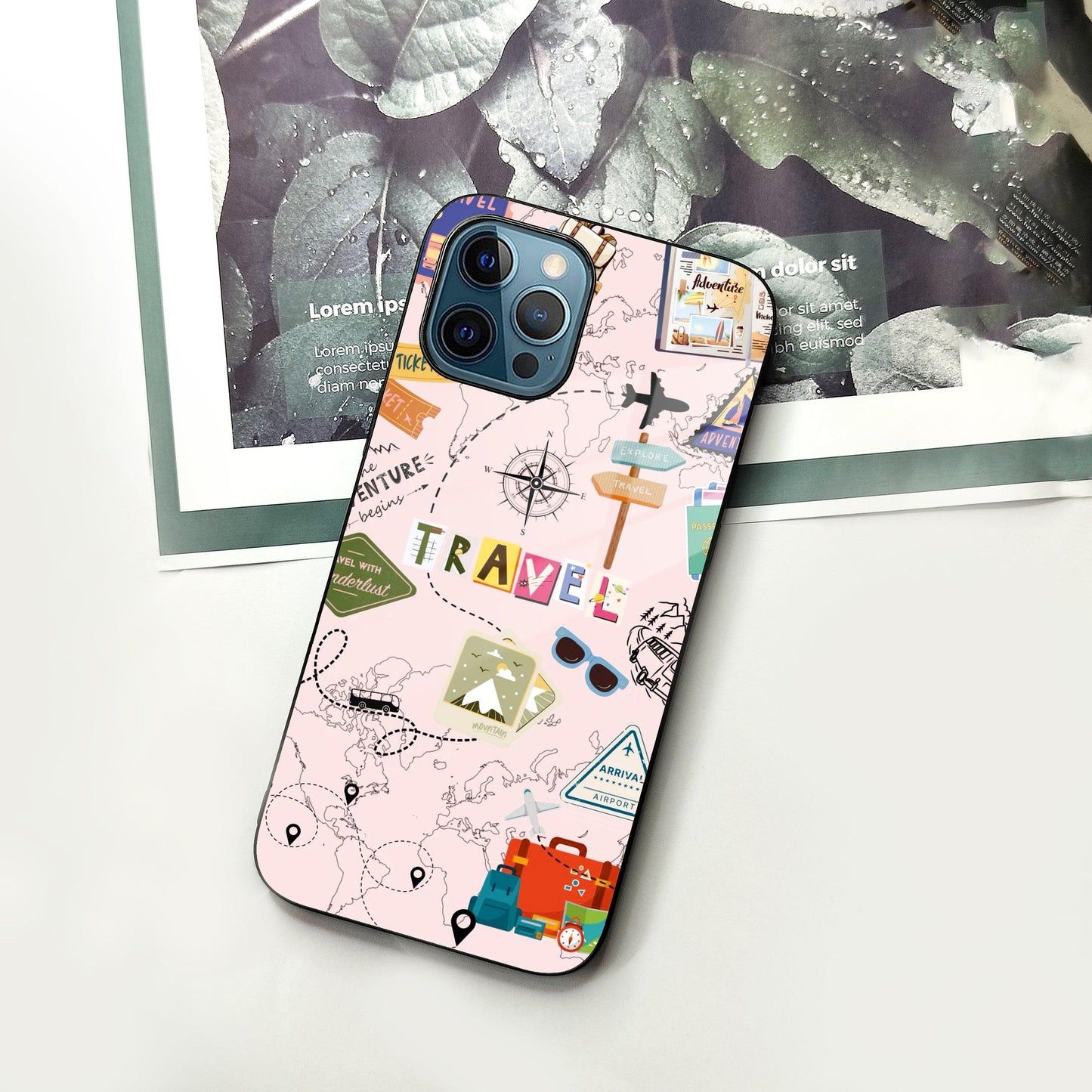 Travelogue Treasures Glass Case Cover For iPhone - ShopOnCliQ