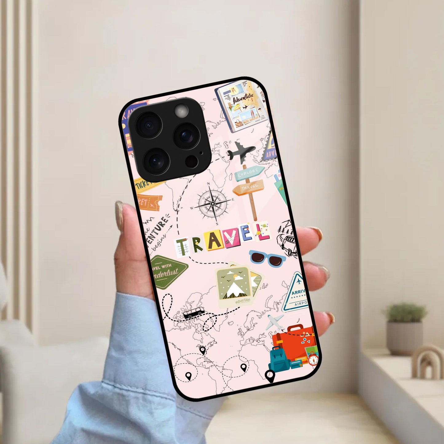 Travelogue Treasures Glass Case Cover For iPhone