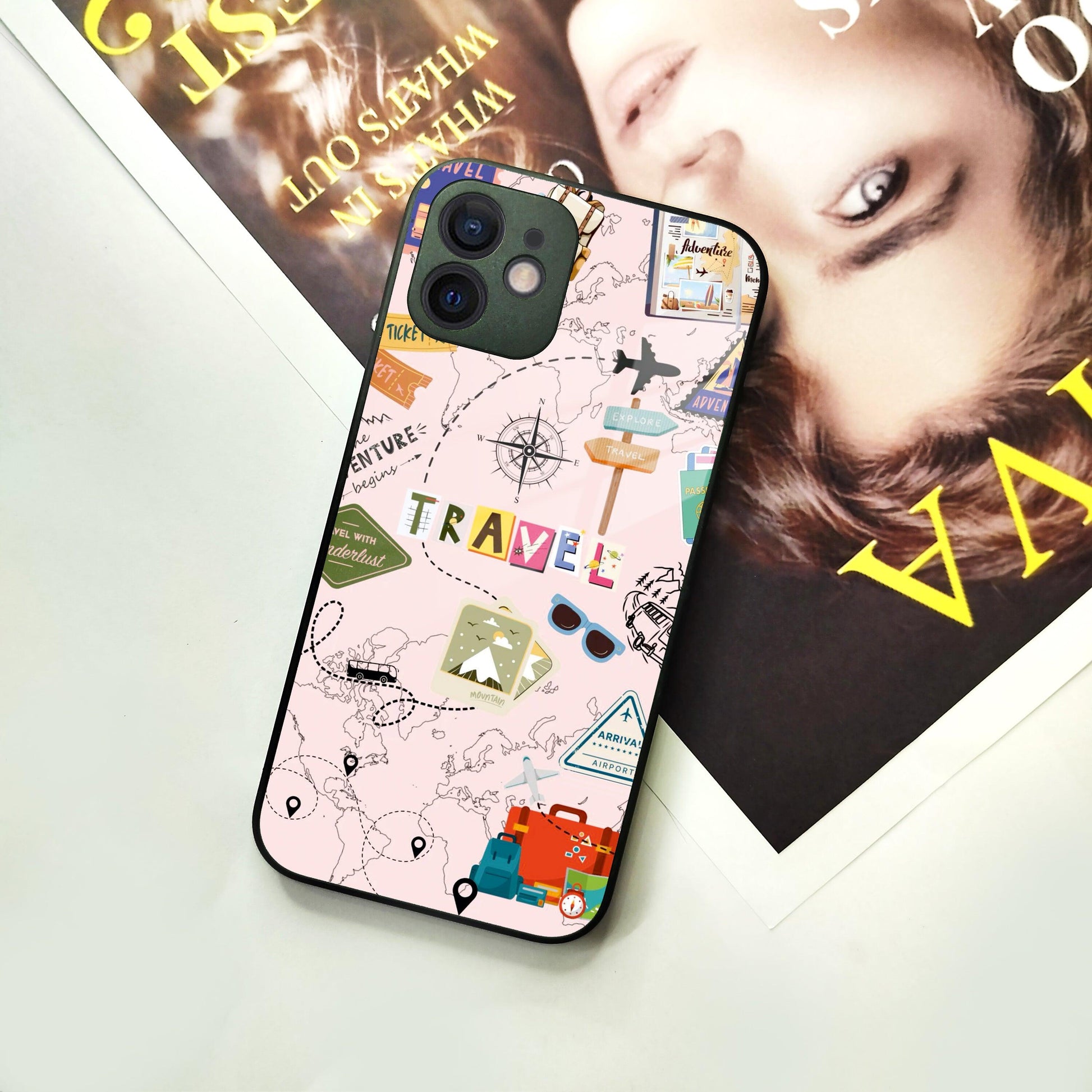 Travelogue Treasures Glass Case Cover For iPhone - ShopOnCliQ