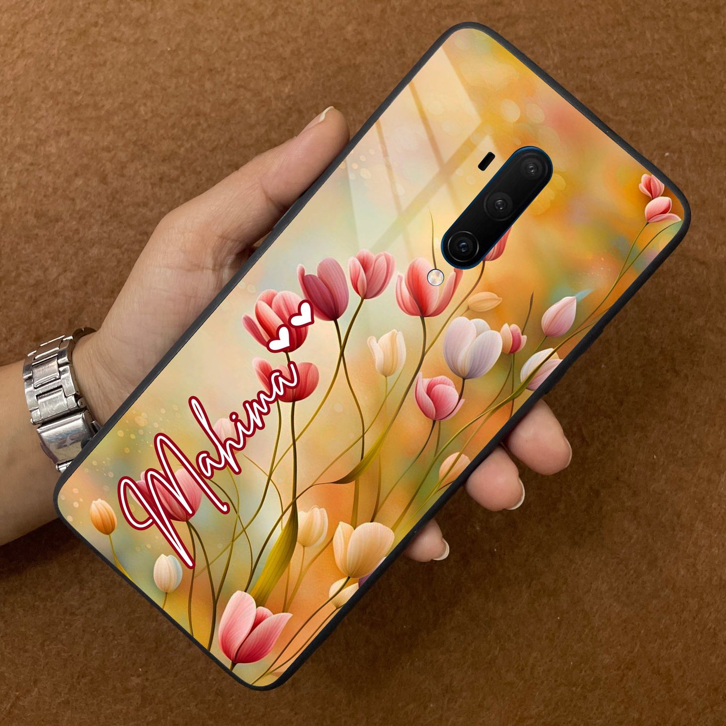 Tulip Floral Glass Case Cover For OnePlus ShopOnCliQ