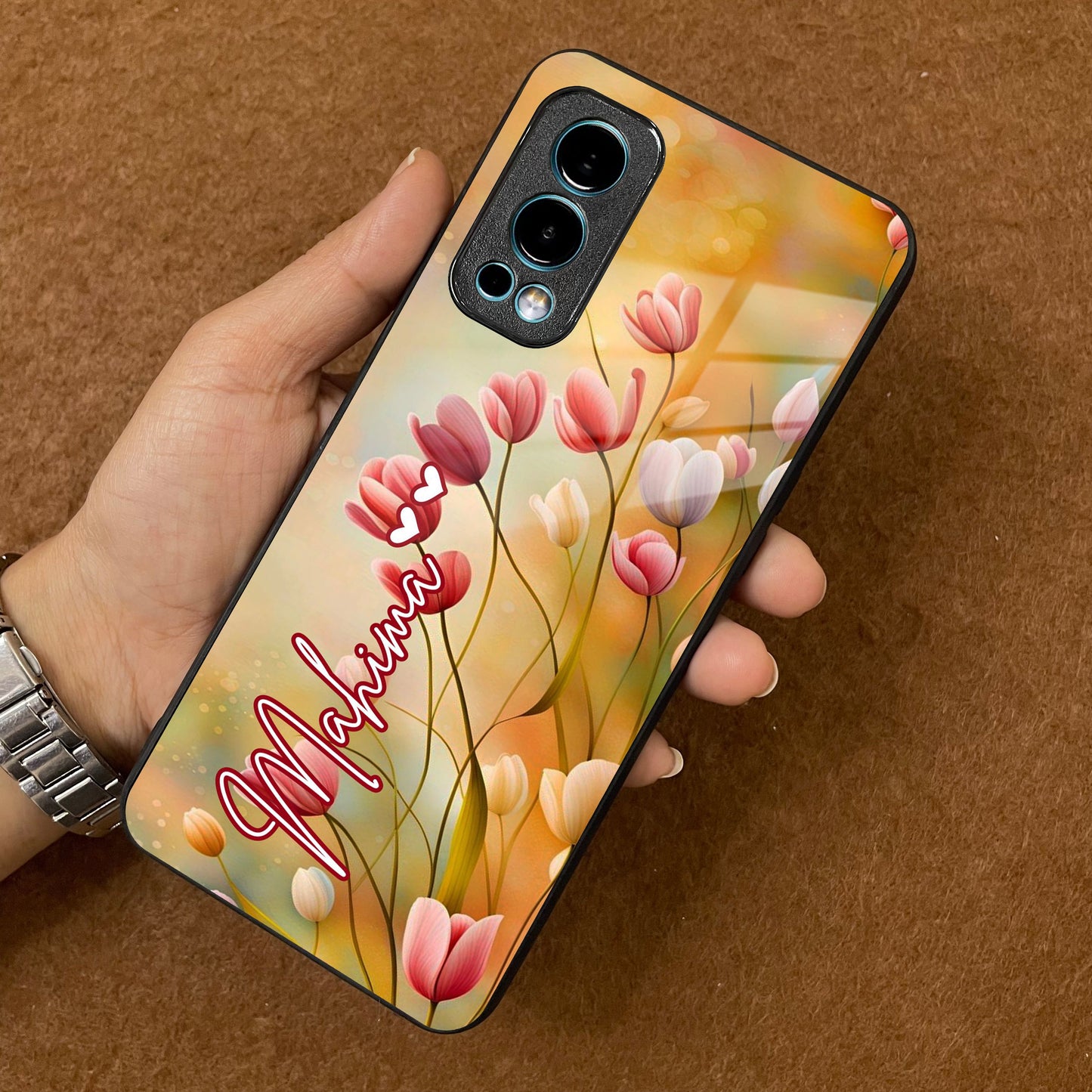 Tulip Floral Glass Case Cover For OnePlus ShopOnCliQ