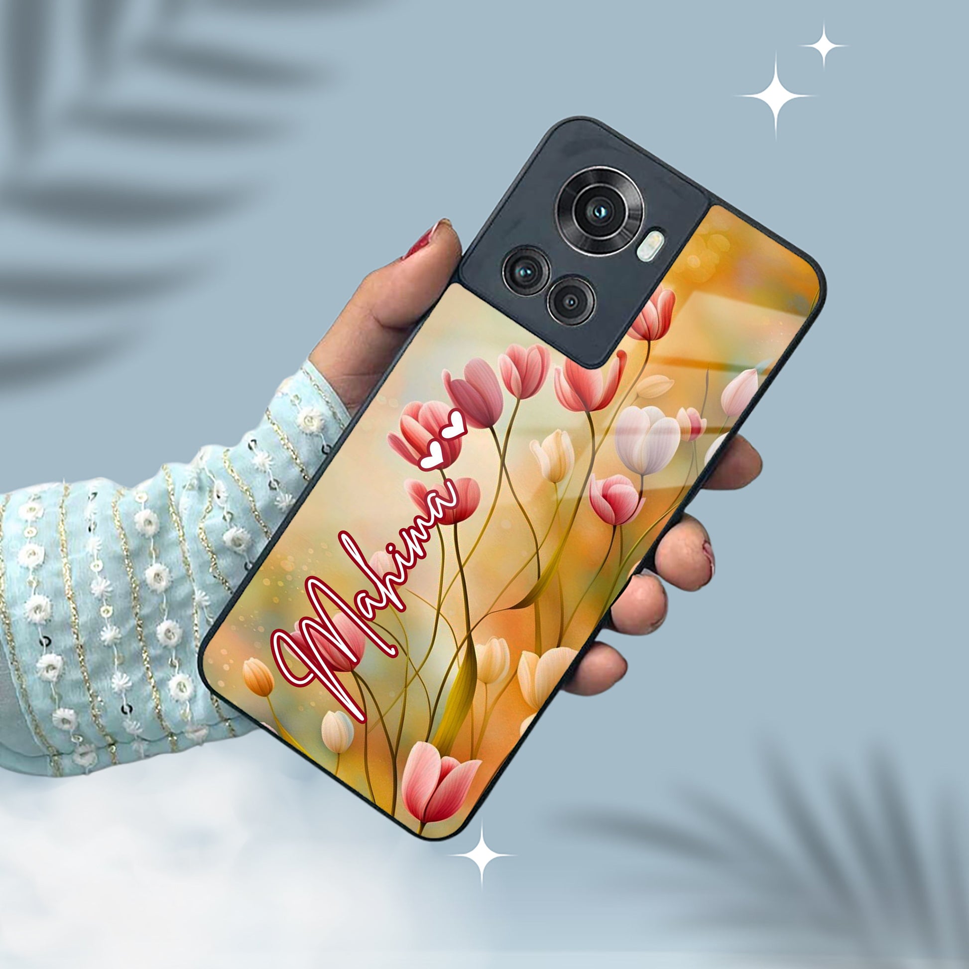 Tulip Floral Glass Case Cover For OnePlus ShopOnCliQ