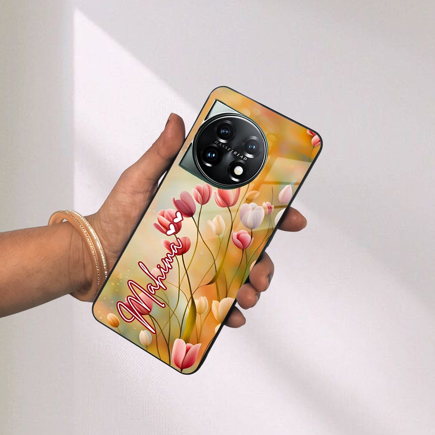 Tulip Floral Glass Case Cover For OnePlus ShopOnCliQ