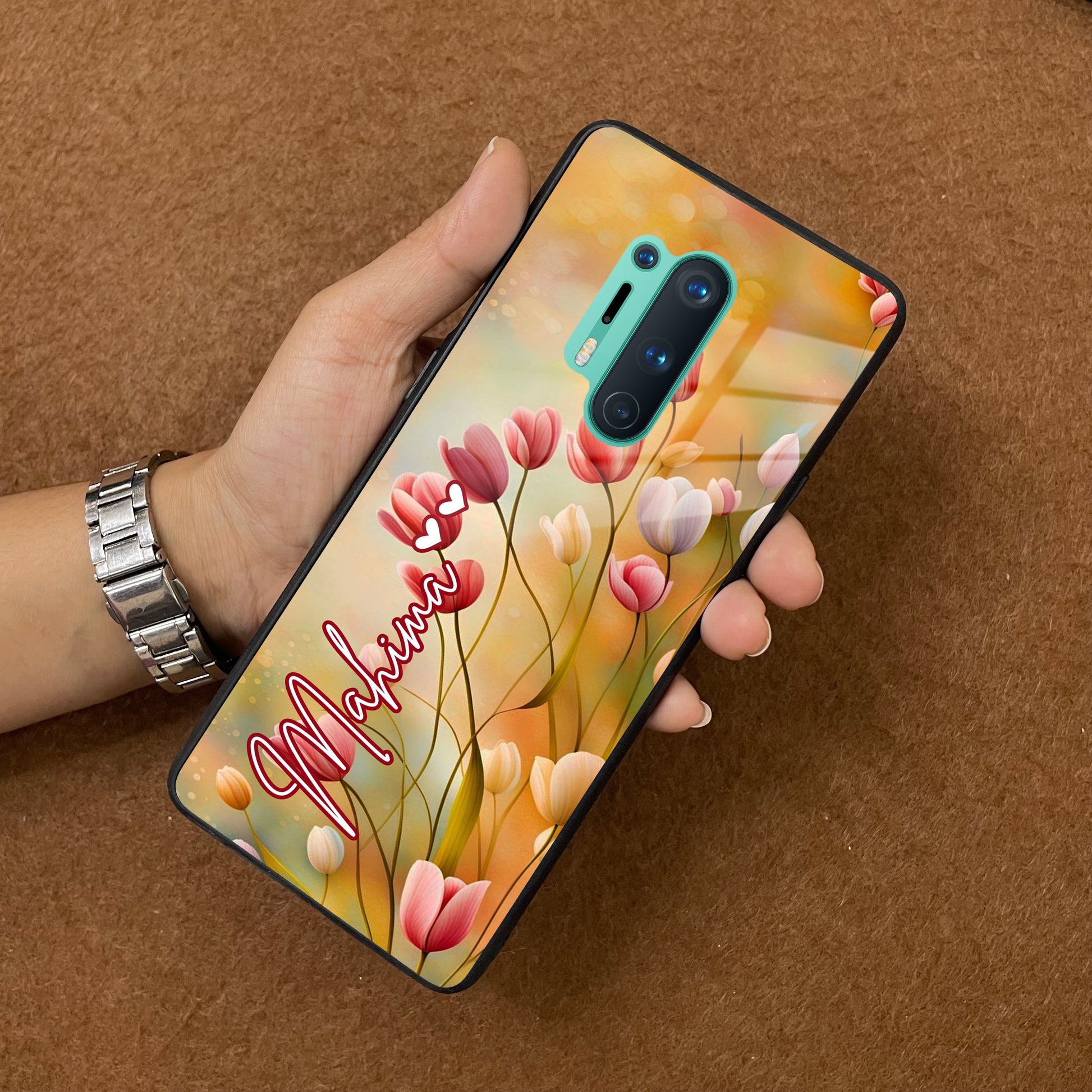 Tulip Floral Glass Case Cover For OnePlus ShopOnCliQ