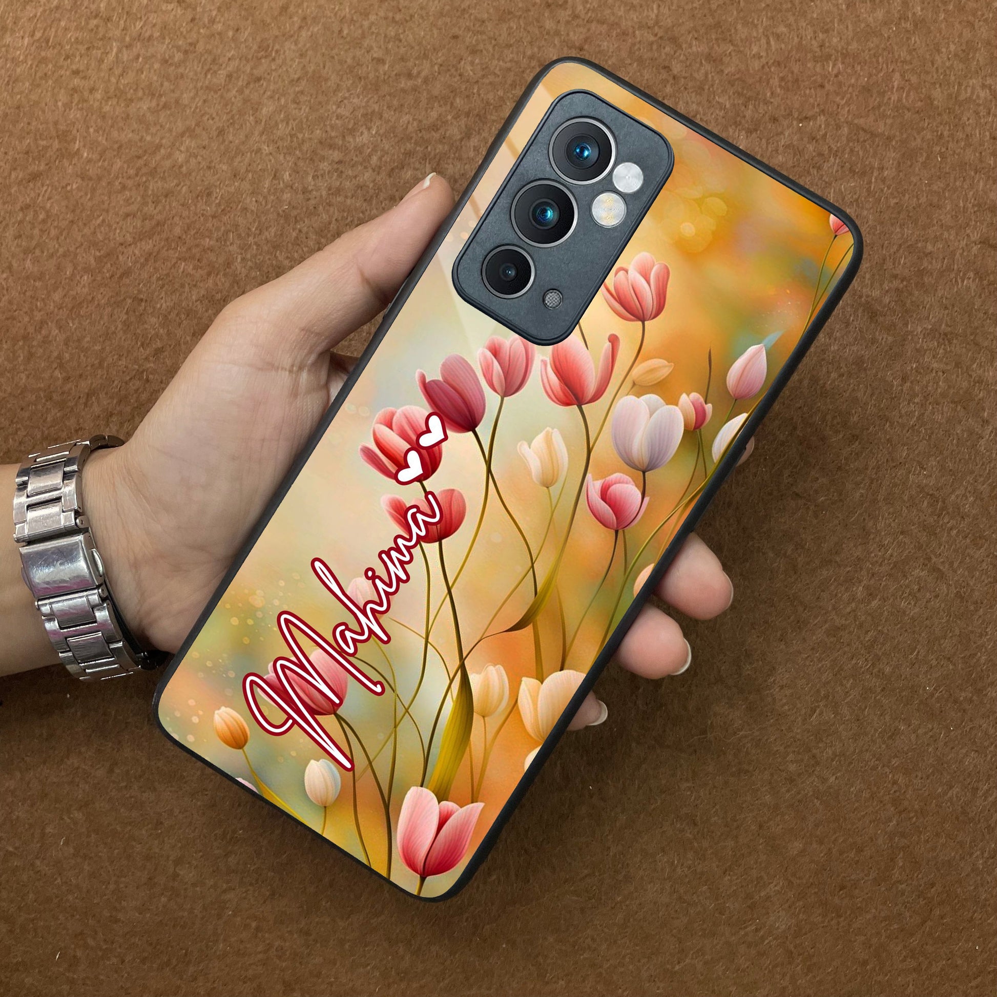 Tulip Floral Glass Case Cover For OnePlus ShopOnCliQ