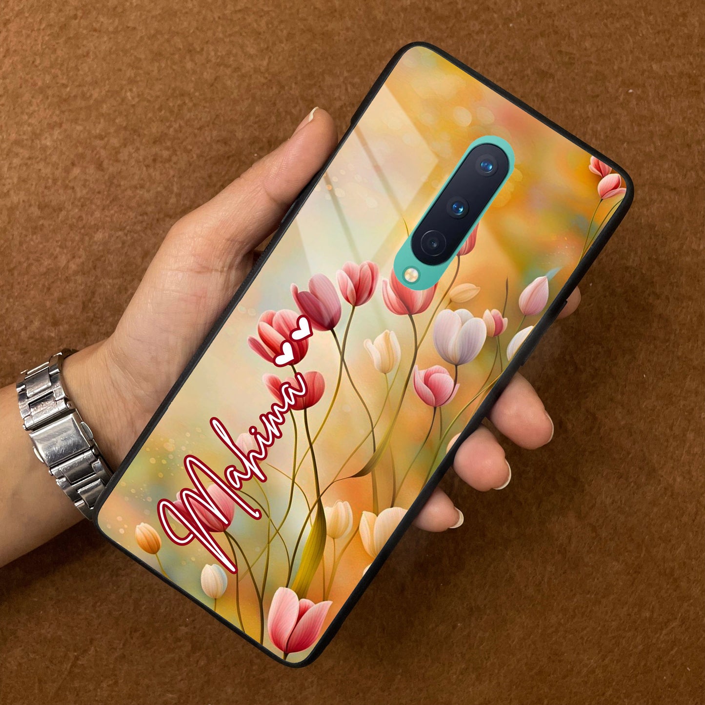 Tulip Floral Glass Case Cover For OnePlus ShopOnCliQ