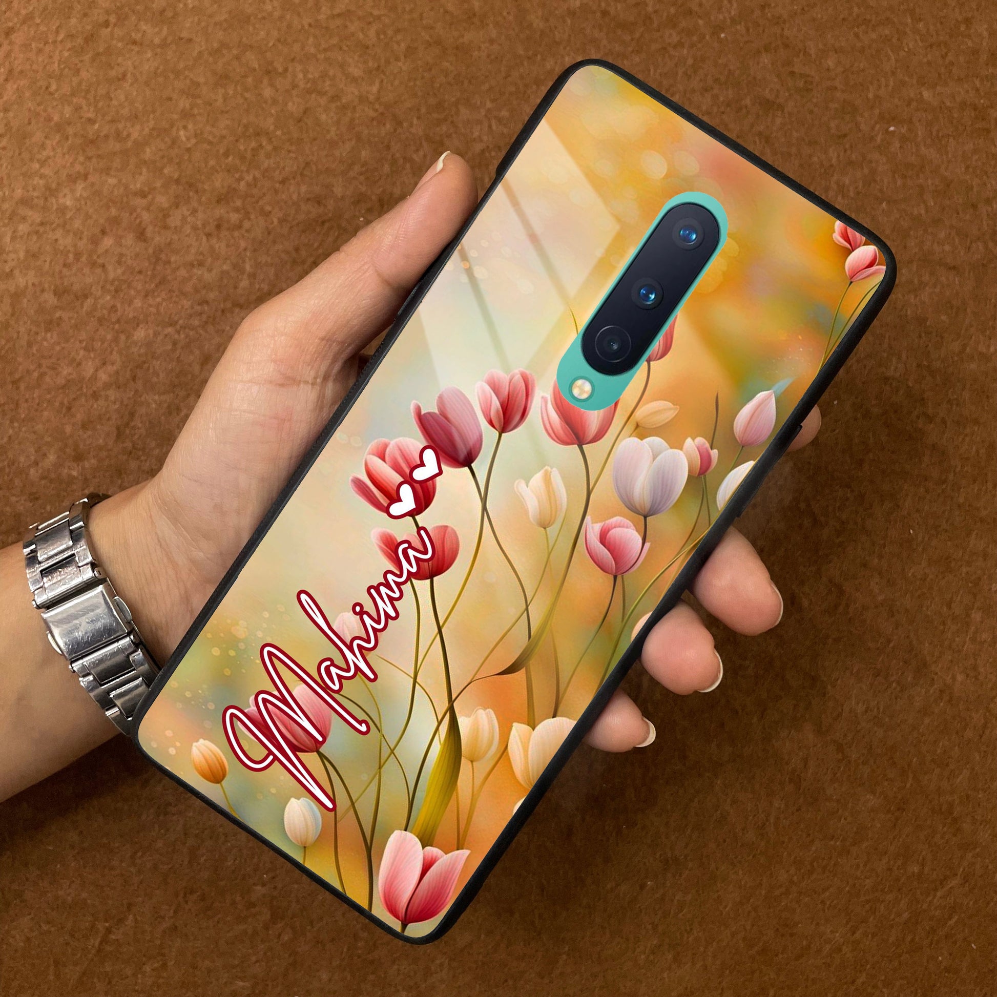 Tulip Floral Glass Case Cover For OnePlus ShopOnCliQ