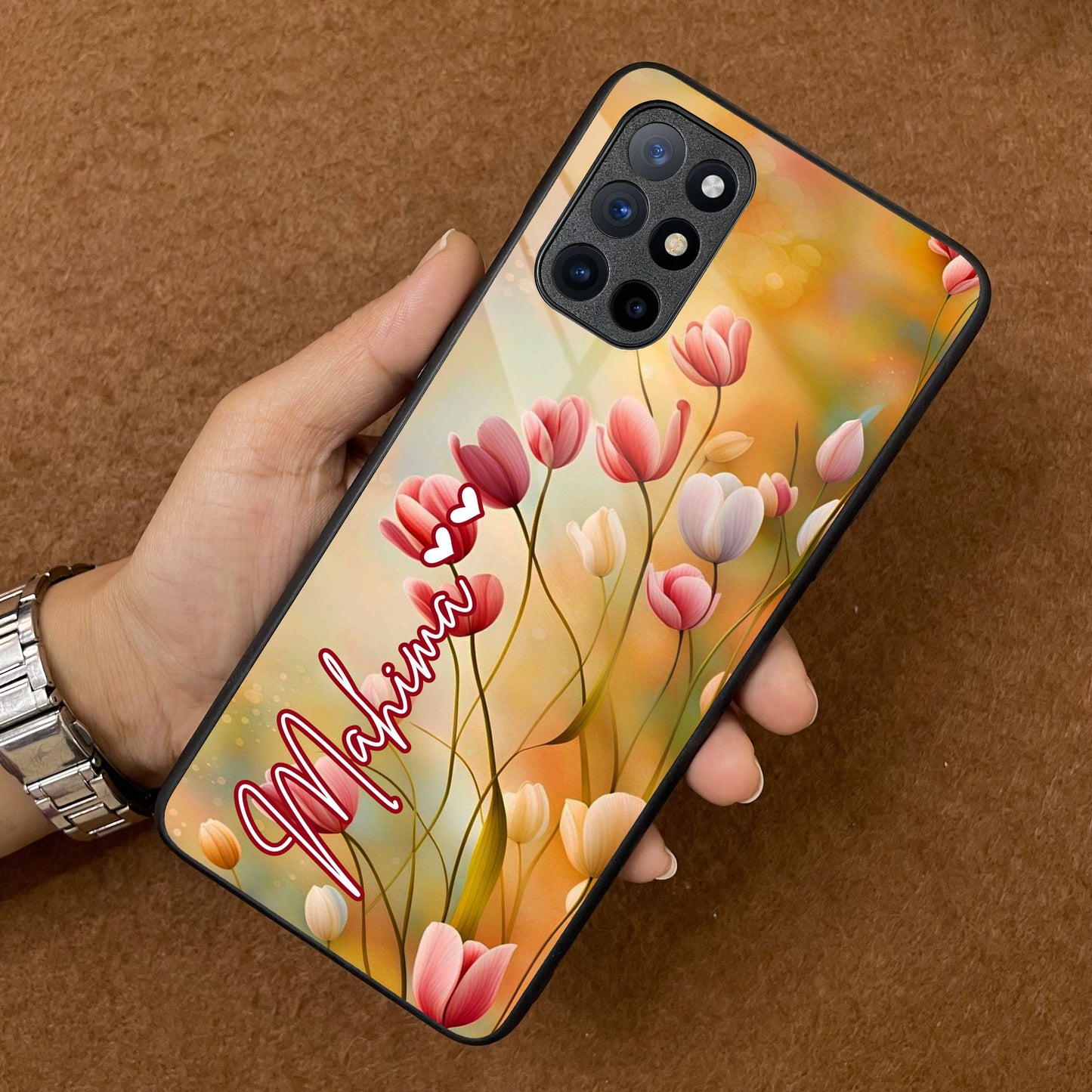 Tulip Floral Glass Case Cover For OnePlus ShopOnCliQ