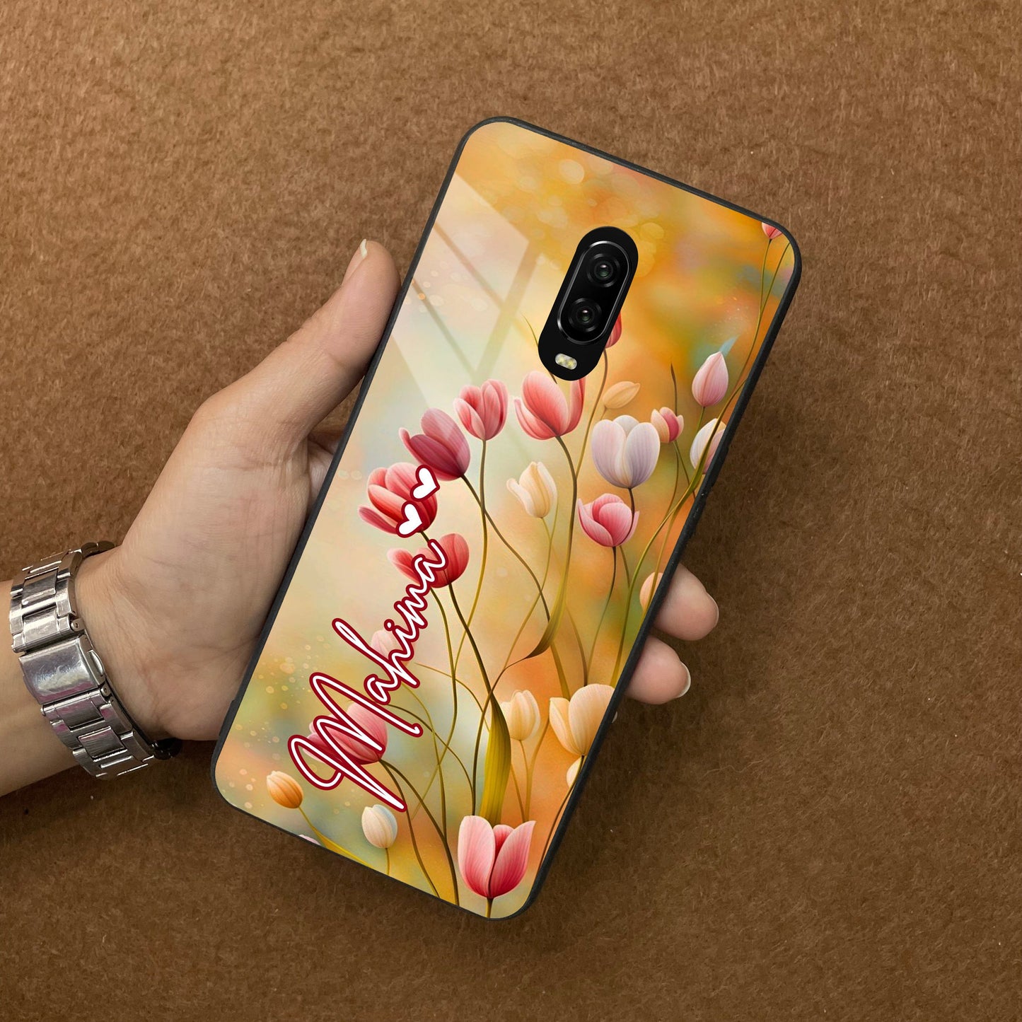 Tulip Floral Glass Case Cover For OnePlus ShopOnCliQ