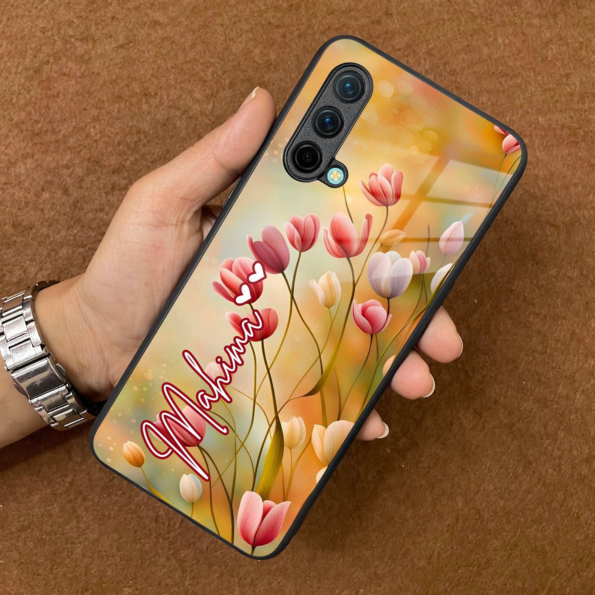 Tulip Floral Glass Case Cover For OnePlus ShopOnCliQ