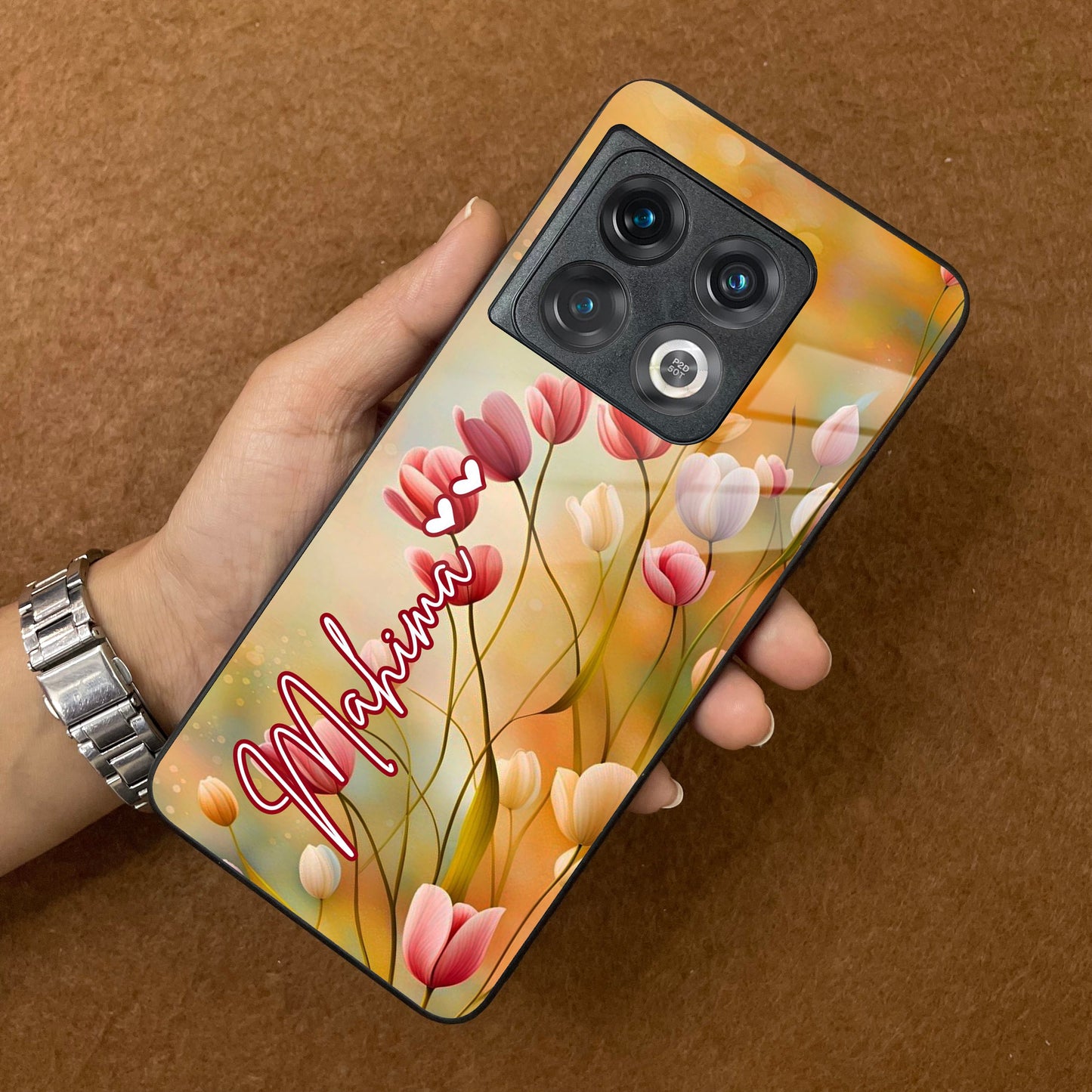 Tulip Floral Glass Case Cover For OnePlus ShopOnCliQ