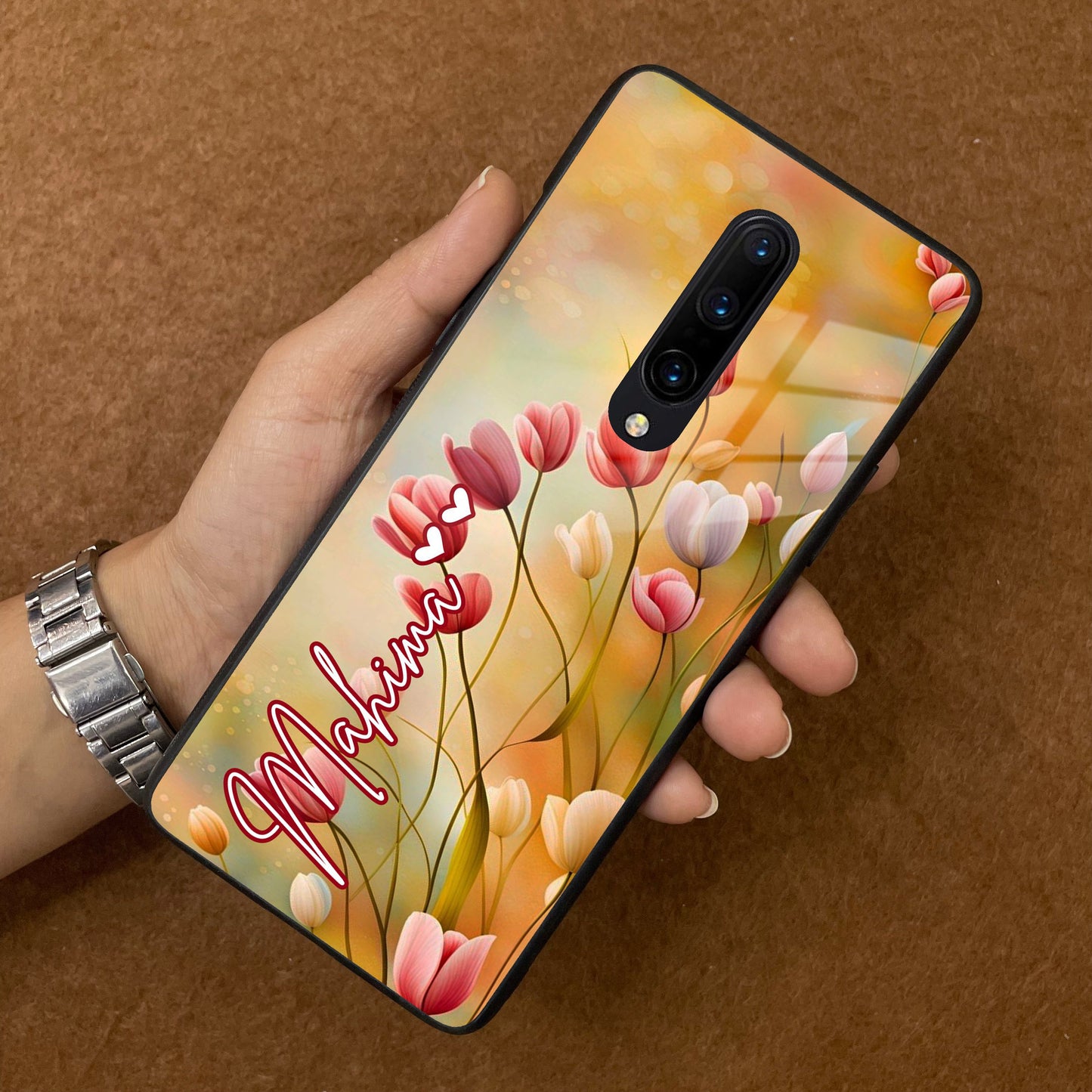 Tulip Floral Glass Case Cover For OnePlus ShopOnCliQ