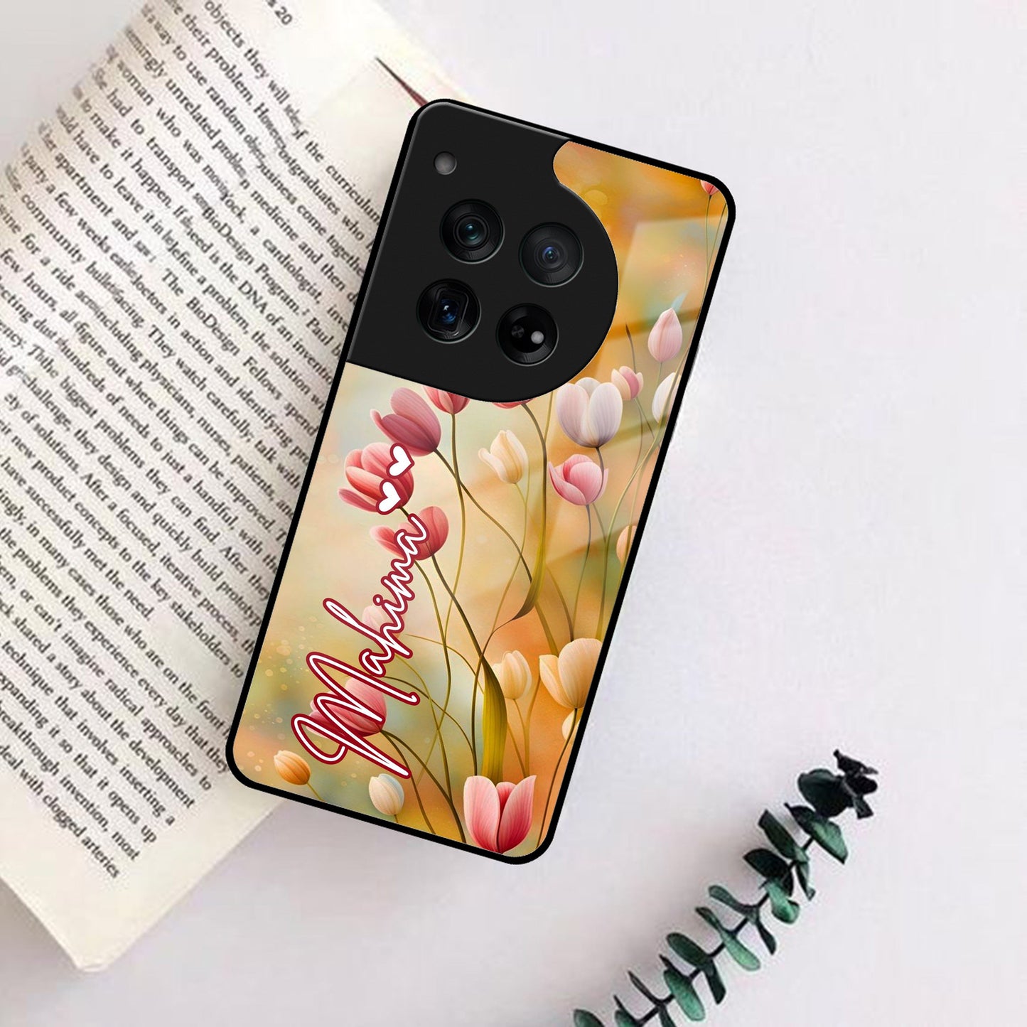 Tulip Floral Glass Case Cover For OnePlus ShopOnCliQ