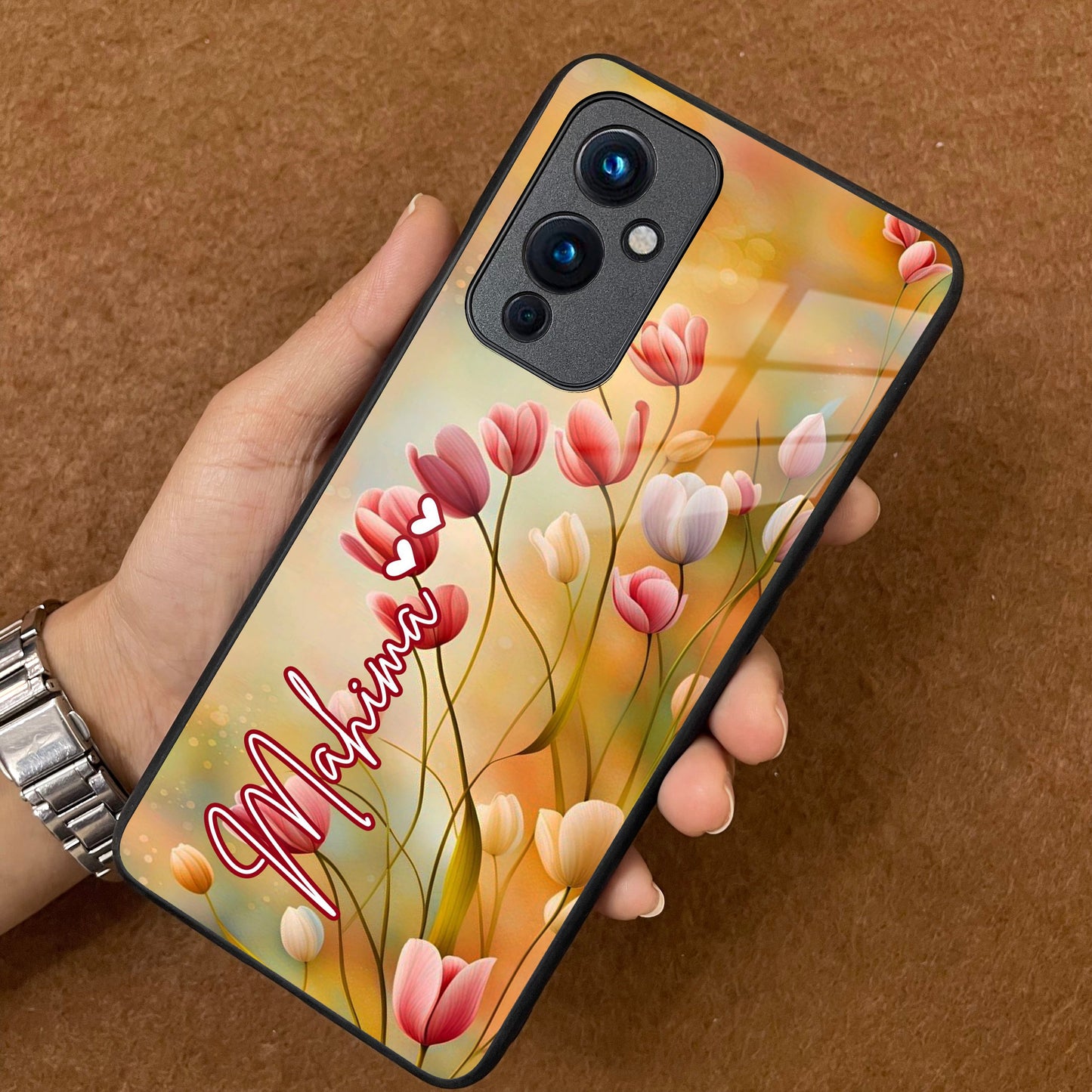 Tulip Floral Glass Case Cover For OnePlus ShopOnCliQ