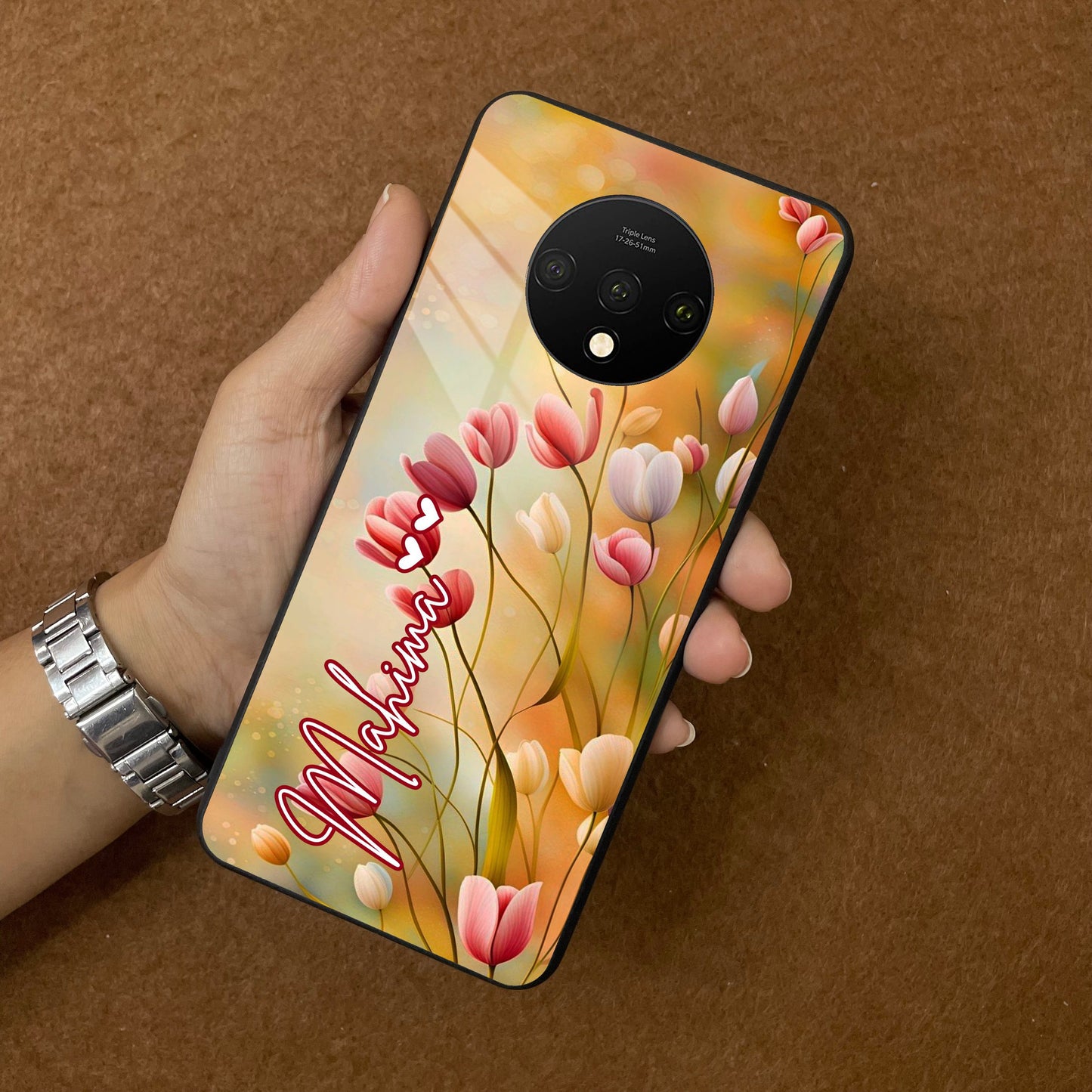 Tulip Floral Glass Case Cover For OnePlus ShopOnCliQ