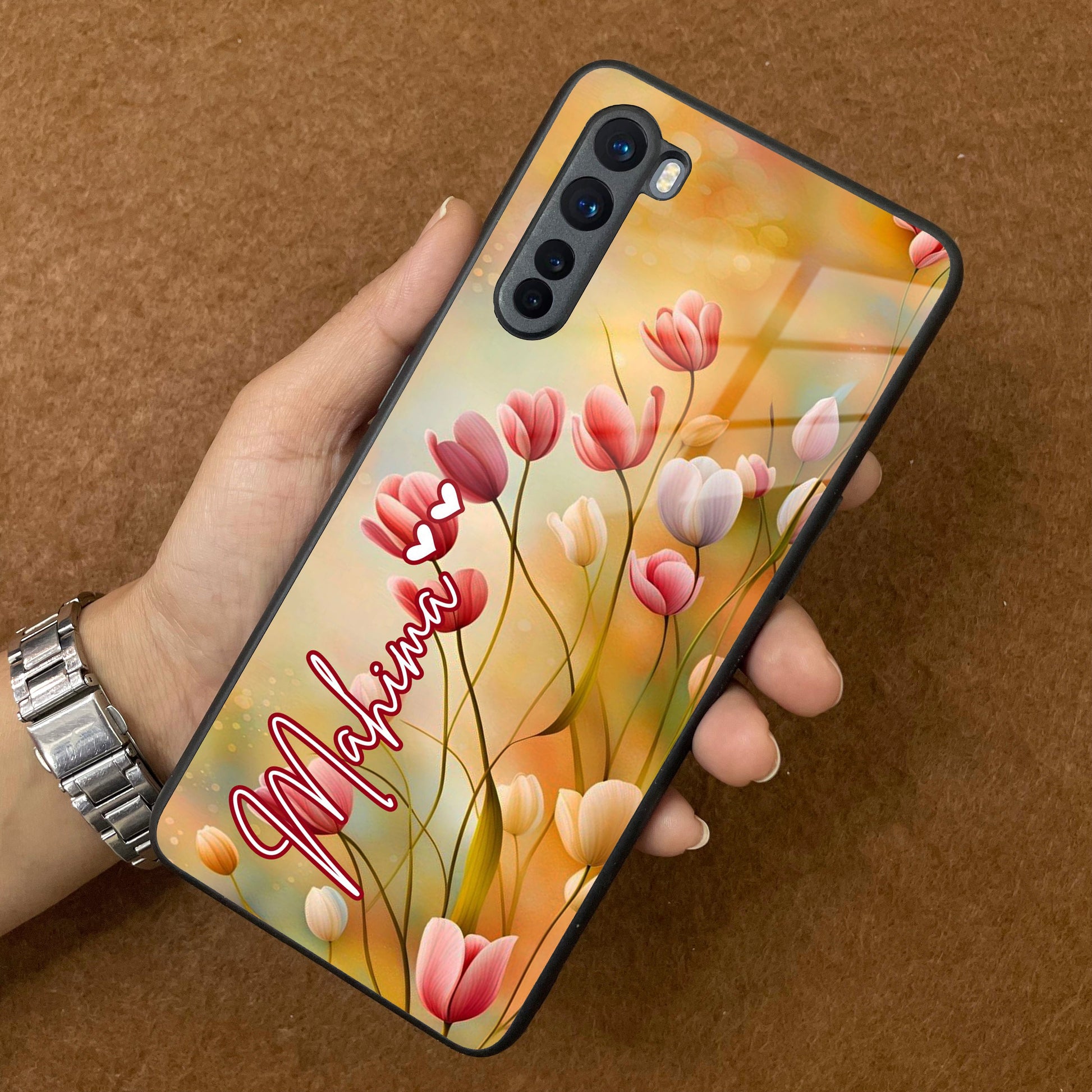 Tulip Floral Glass Case Cover For OnePlus ShopOnCliQ