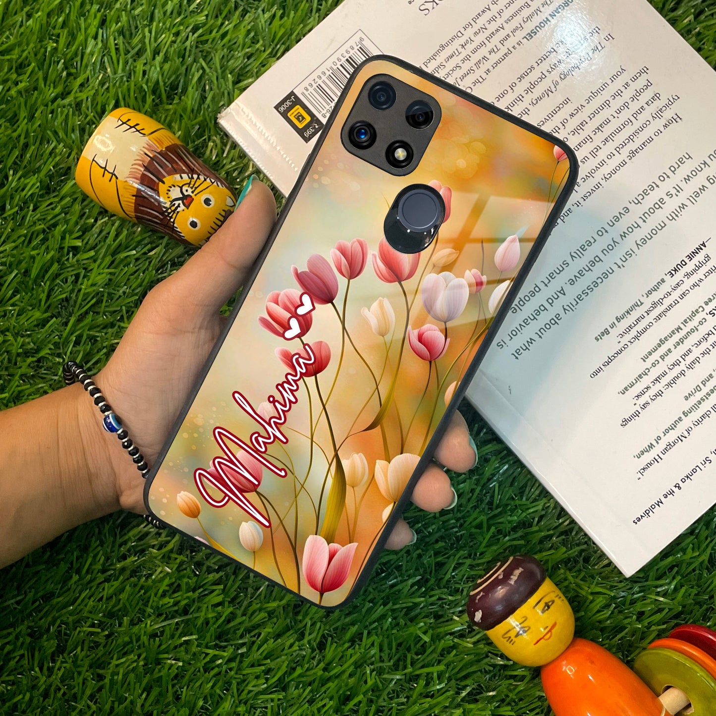 Tulip Floral Glass Case Cover For Oppo ShopOnCliQ