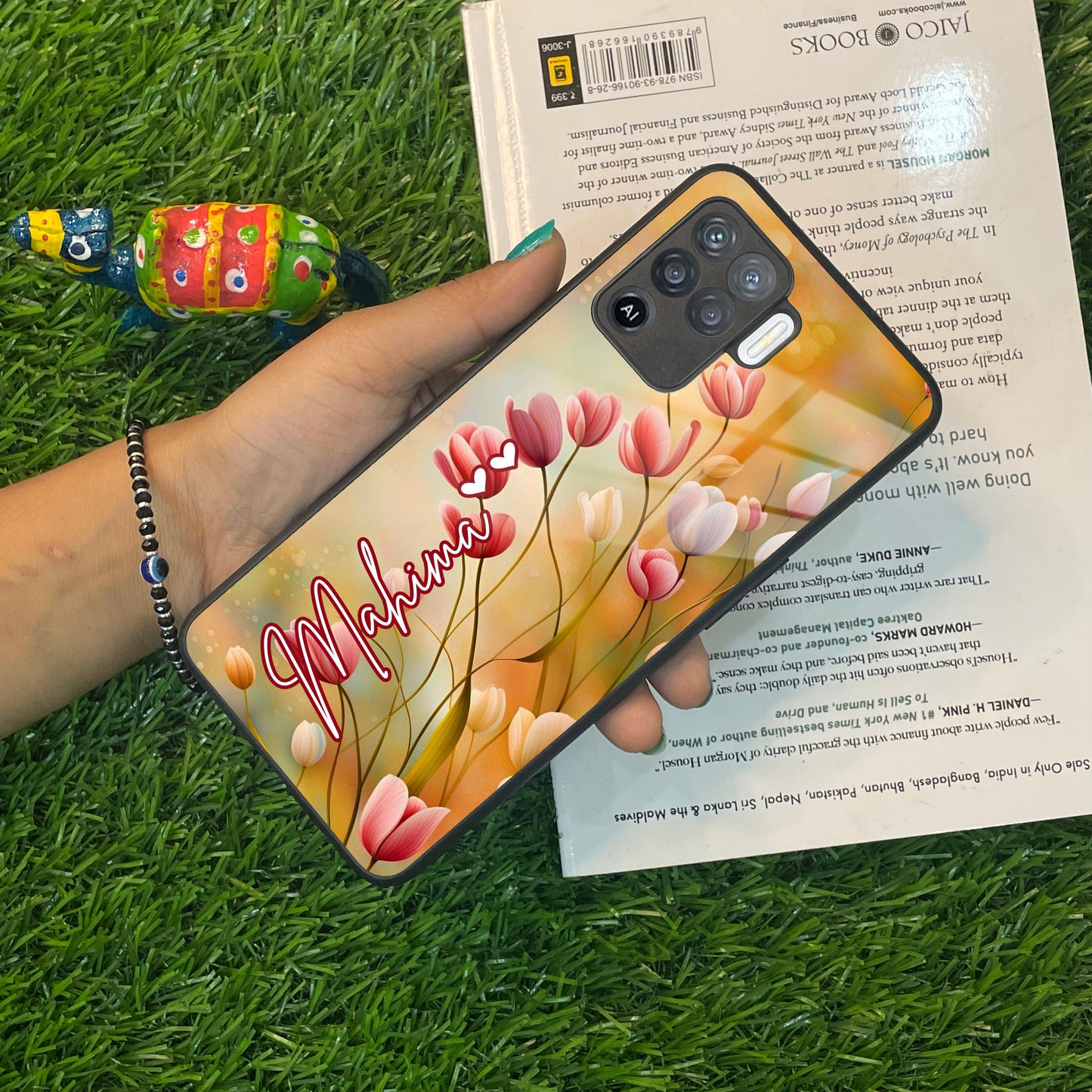 Tulip Floral Glass Case Cover For Oppo ShopOnCliQ