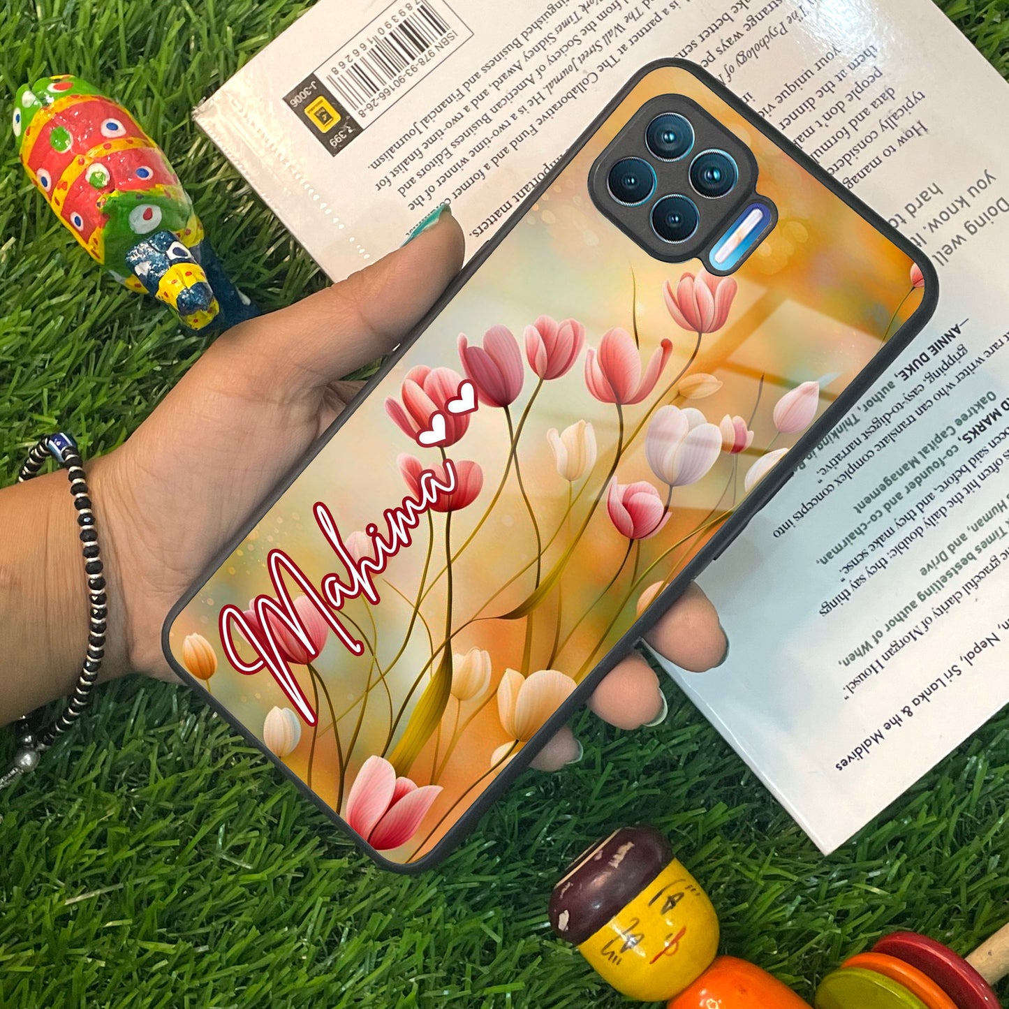 Tulip Floral Glass Case Cover For Oppo ShopOnCliQ