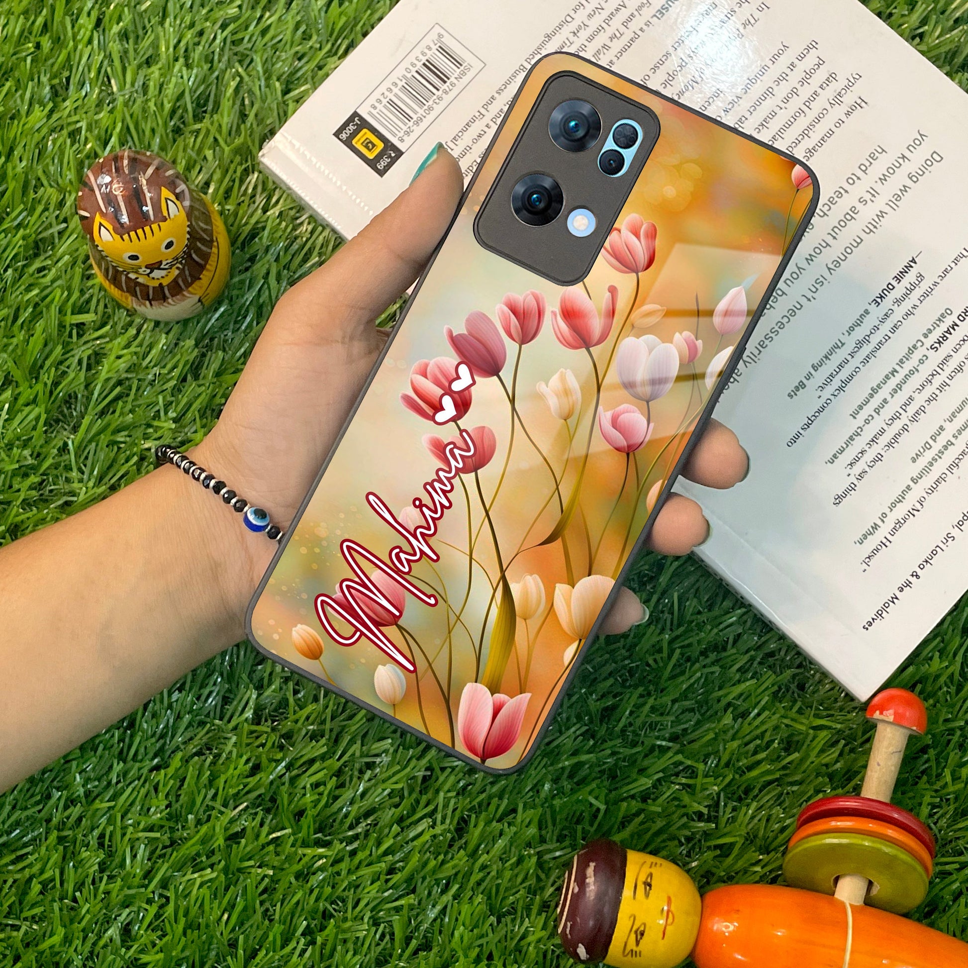 Tulip Floral Glass Case Cover For Oppo ShopOnCliQ