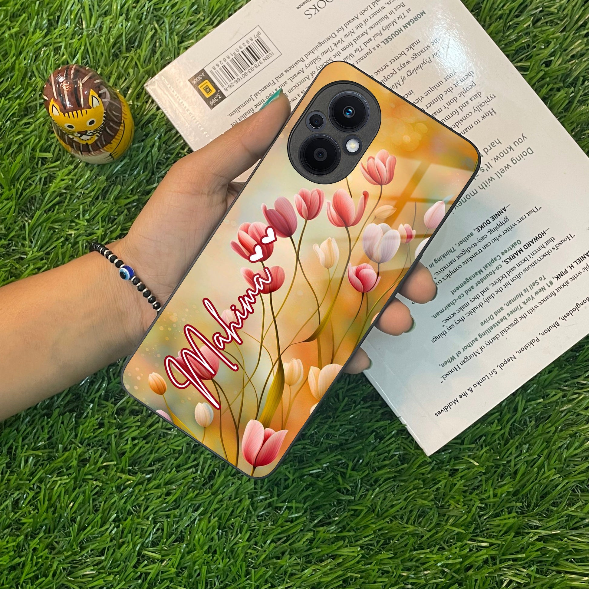 Tulip Floral Glass Case Cover For Oppo ShopOnCliQ