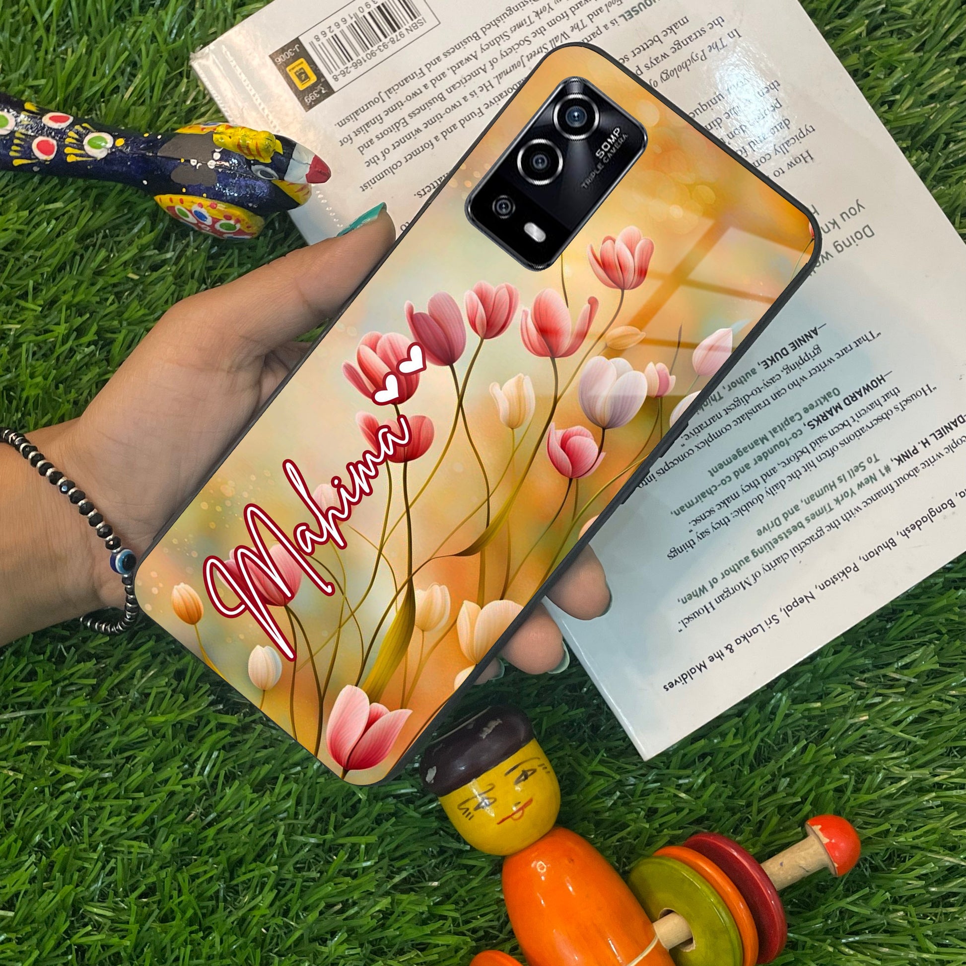 Tulip Floral Glass Case Cover For Oppo ShopOnCliQ