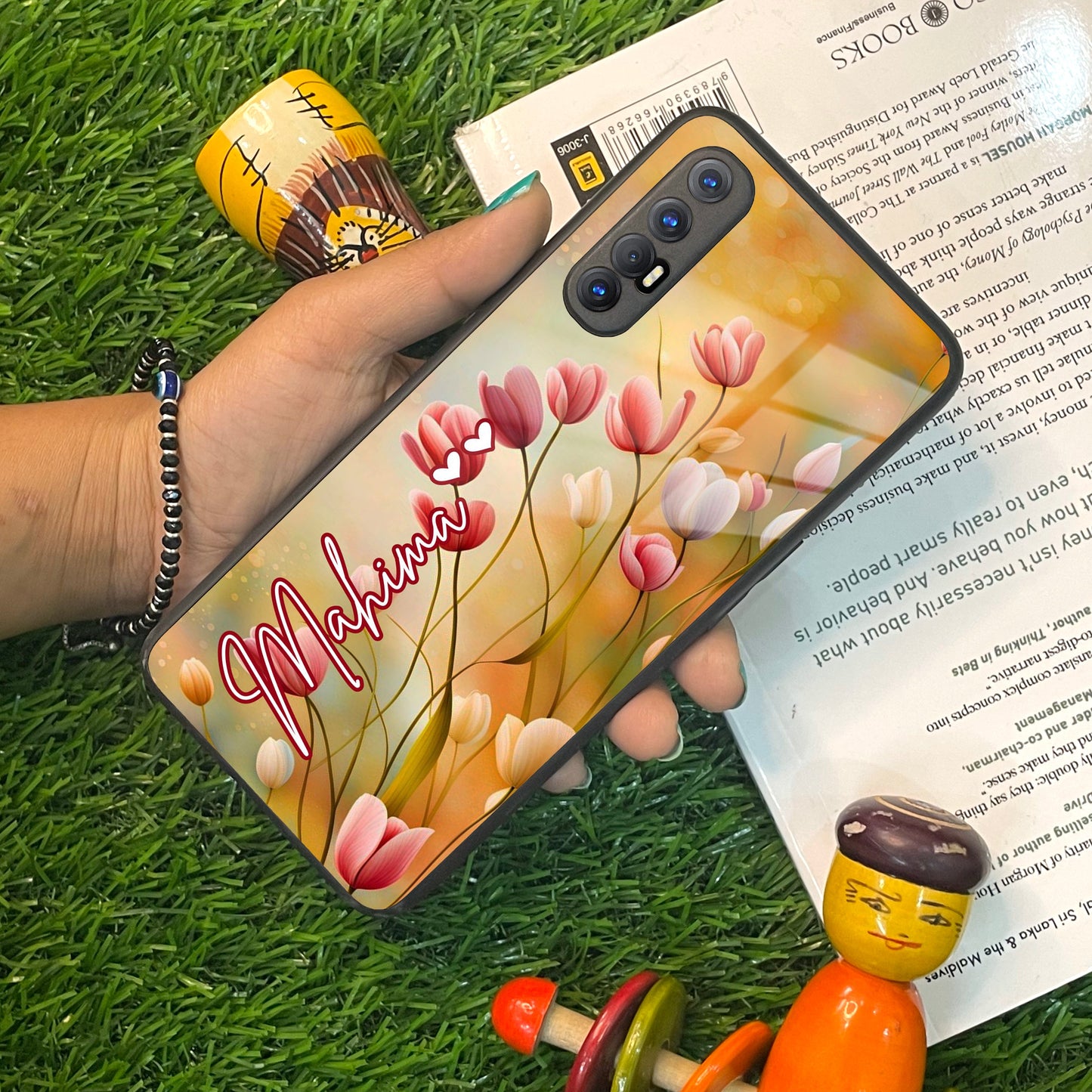 Tulip Floral Glass Case Cover For Oppo ShopOnCliQ